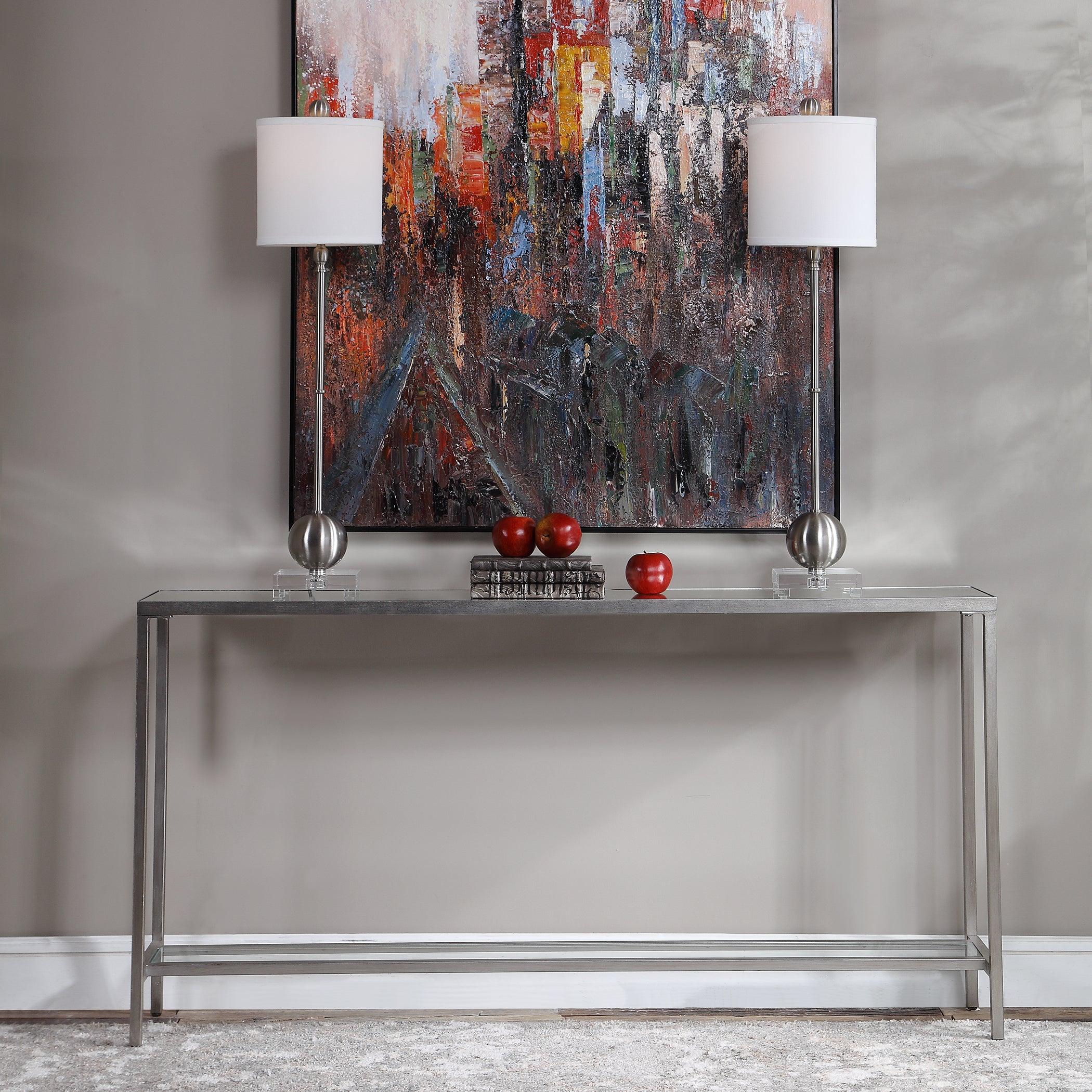 HAYLEY SILVER CONSOLE TABLE - Remutear