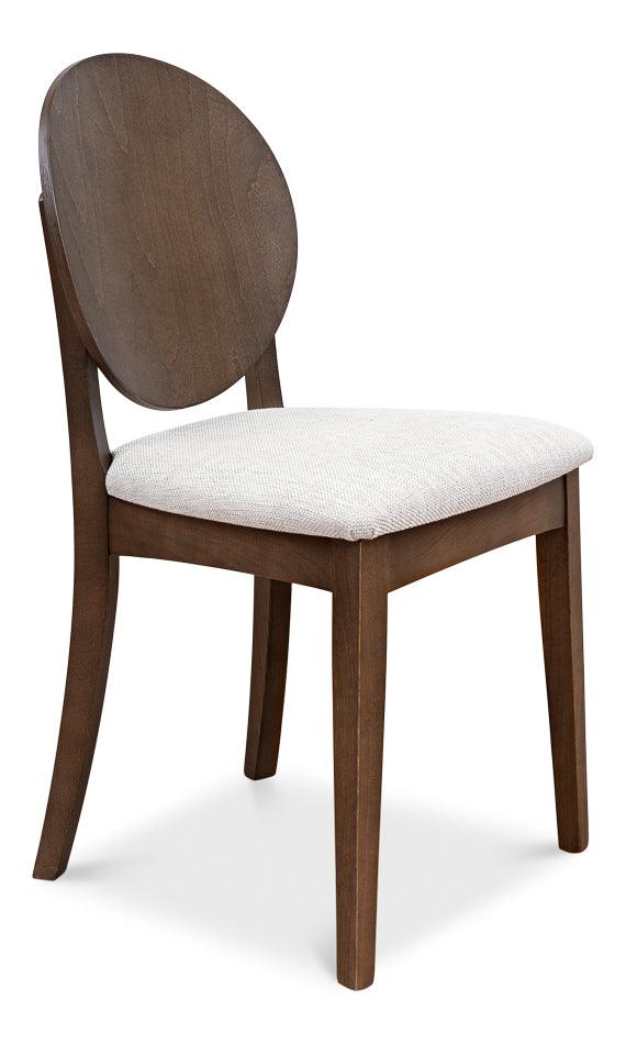 Round Back Side Chair - Driftwood Oatmeal - Set of 2 - Remutear