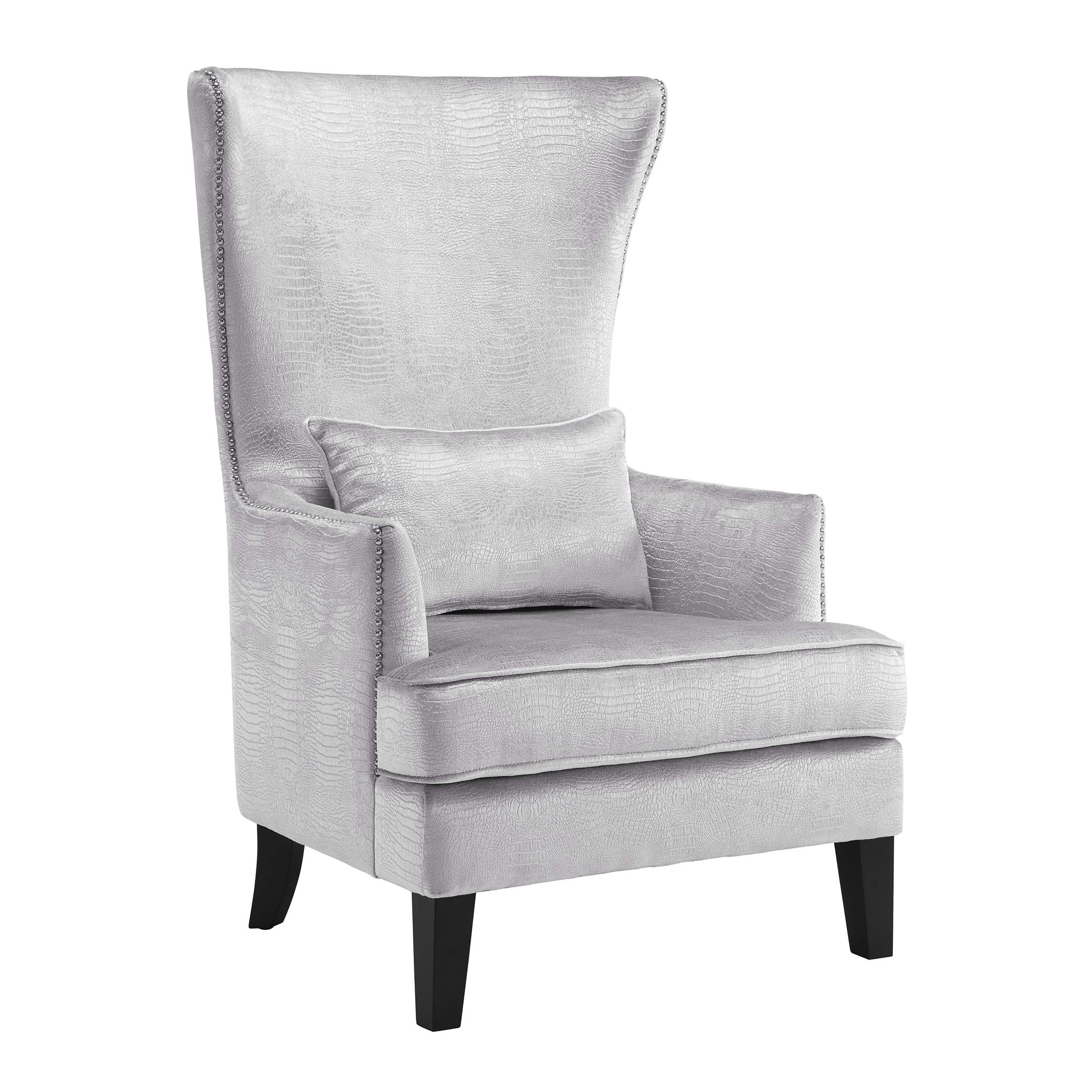 Bristol Silver Croc Tall Chair - Remutear