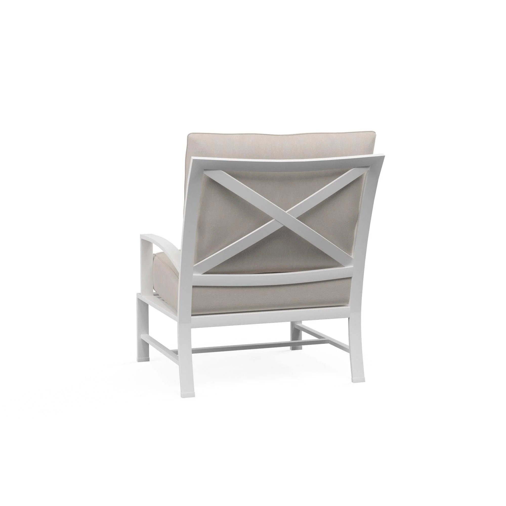 Bristol Club Chair Canvas Flax in Canvas Flax w/ Self Welt - Remutear