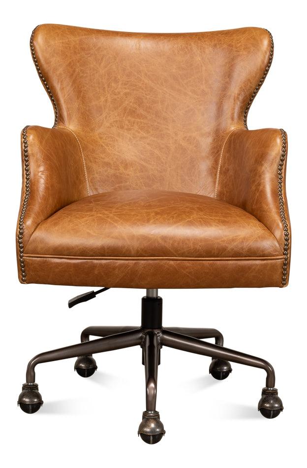 Andrew Jackson Desk Chair - Cuba Brown - Remutear