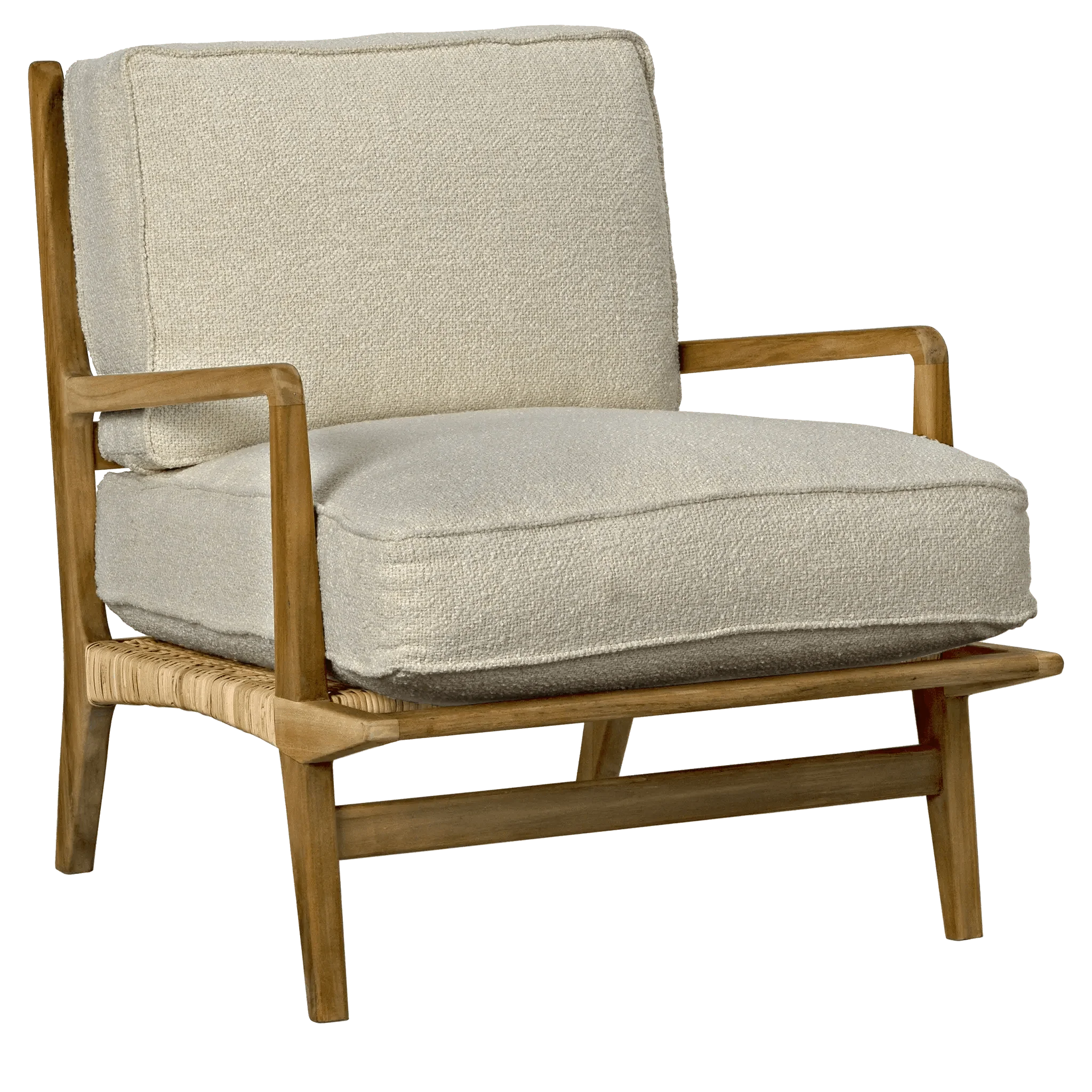 Allister Chair, White US Made Cushions - Remutear
