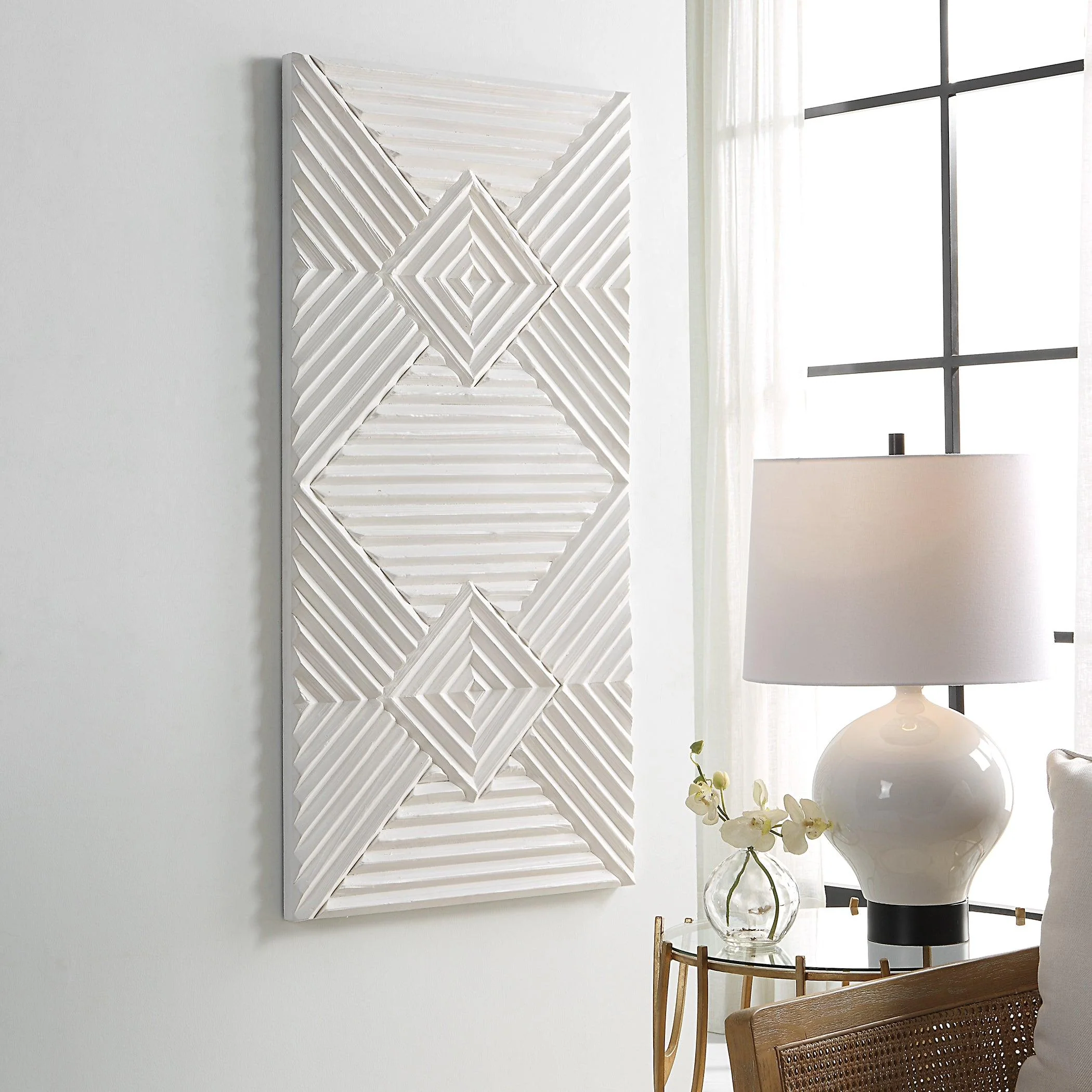 Nexus Wood Geometric Wall Decor - Remutear