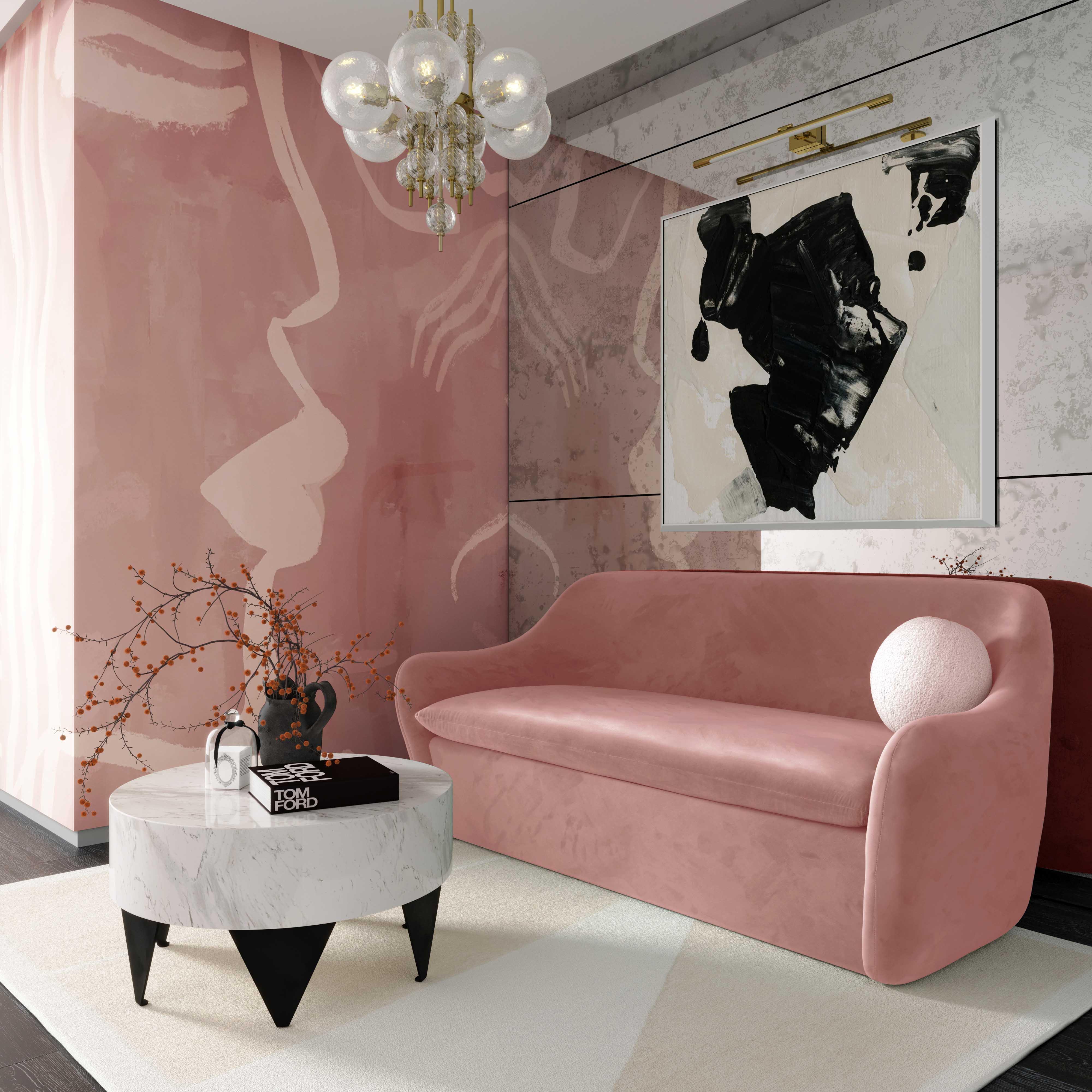 Cellia Mauve Velvet Loveseat - Remutear
