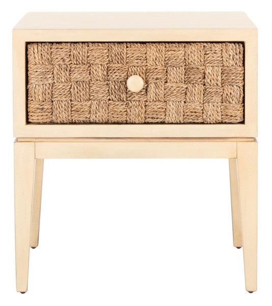 ARMAND WOVEN WOOD NIGHTSTAND - Remutear