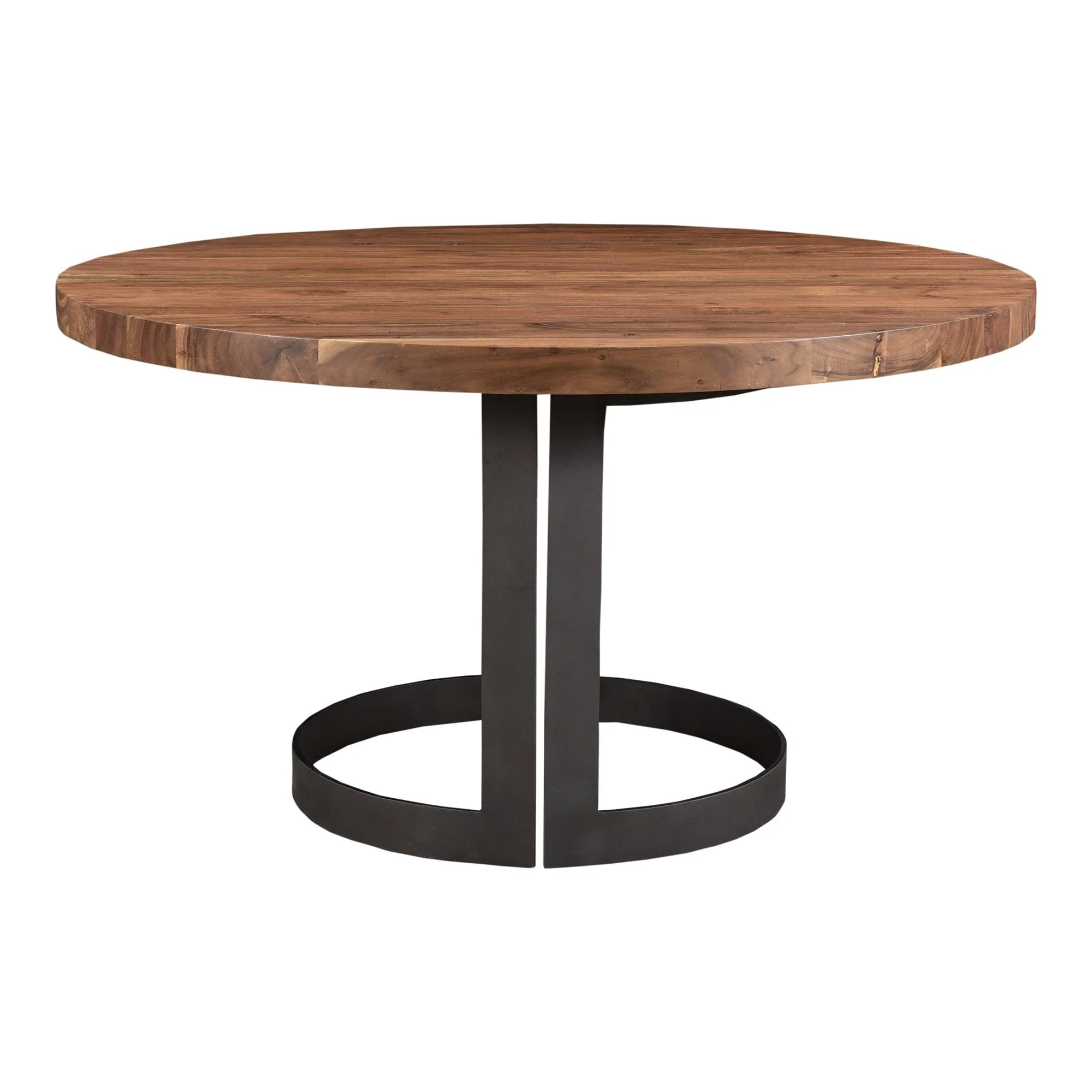 Bent Round Dining Table 54In Smoked - Remutear