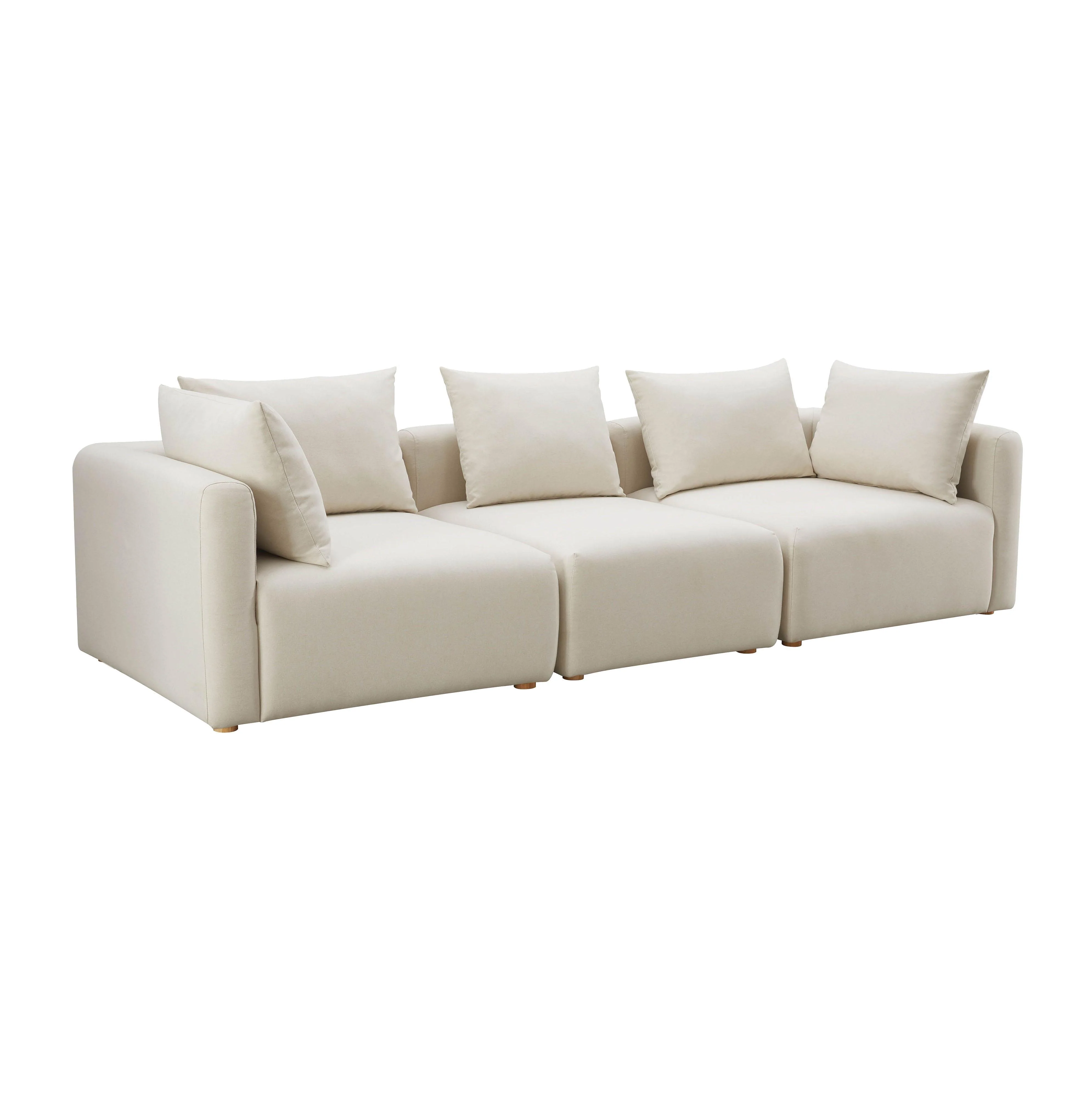 Hangover Cream Linen Sofa - Remutear