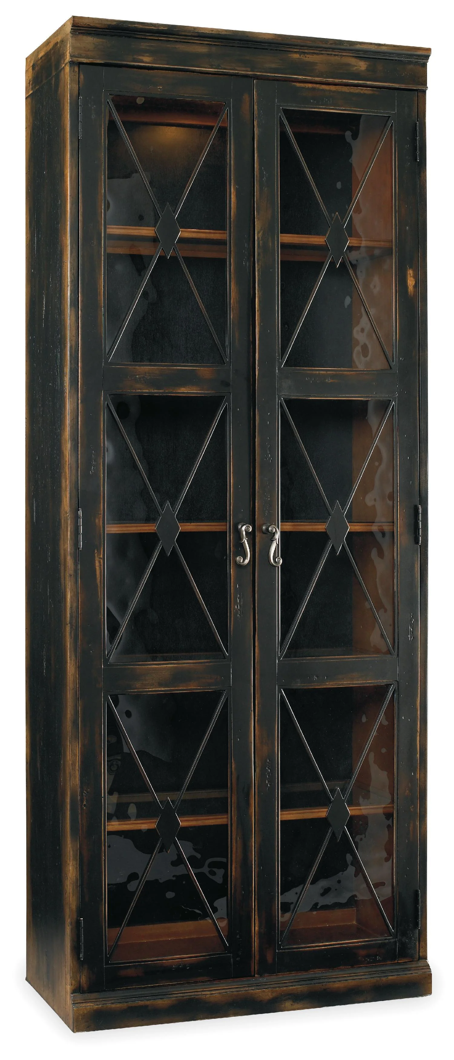 Sanctuary Two-Door Thin Display Cabinet - Ebony - Remutear