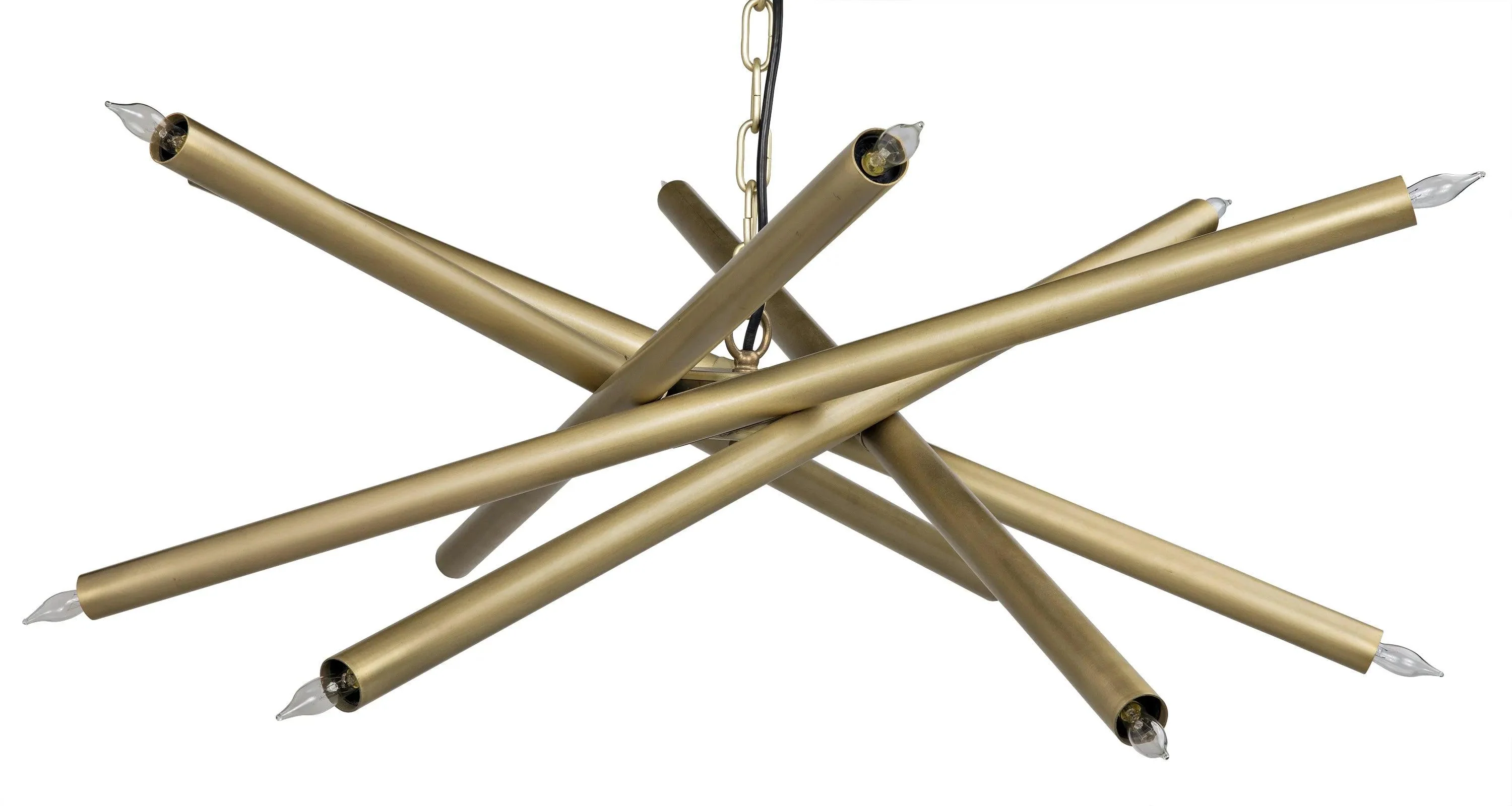 Ikram Chandelier, Small, Metal with Brass Finish - Remutear