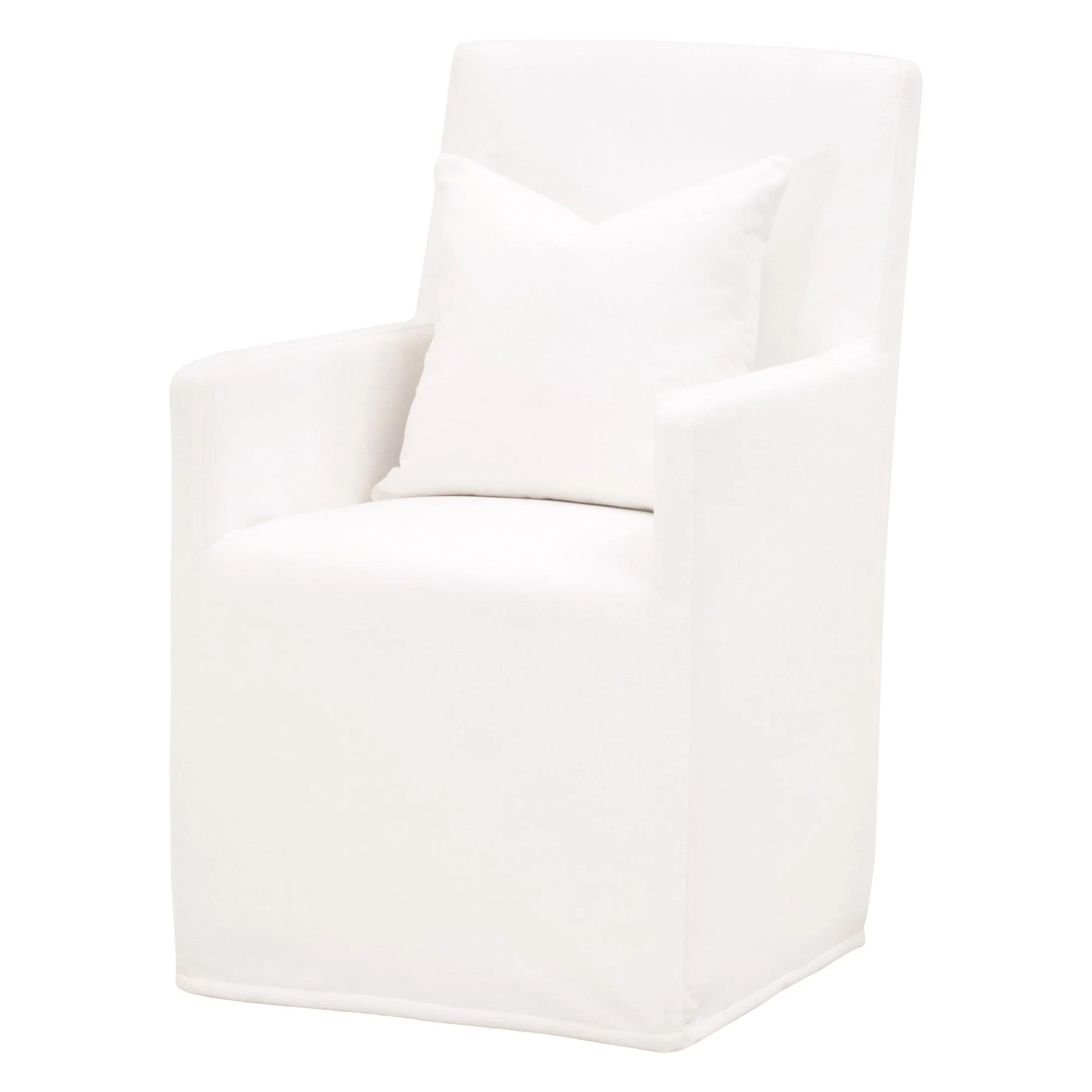 Shelter Slipcover Arm Chair with Casters - Remutear