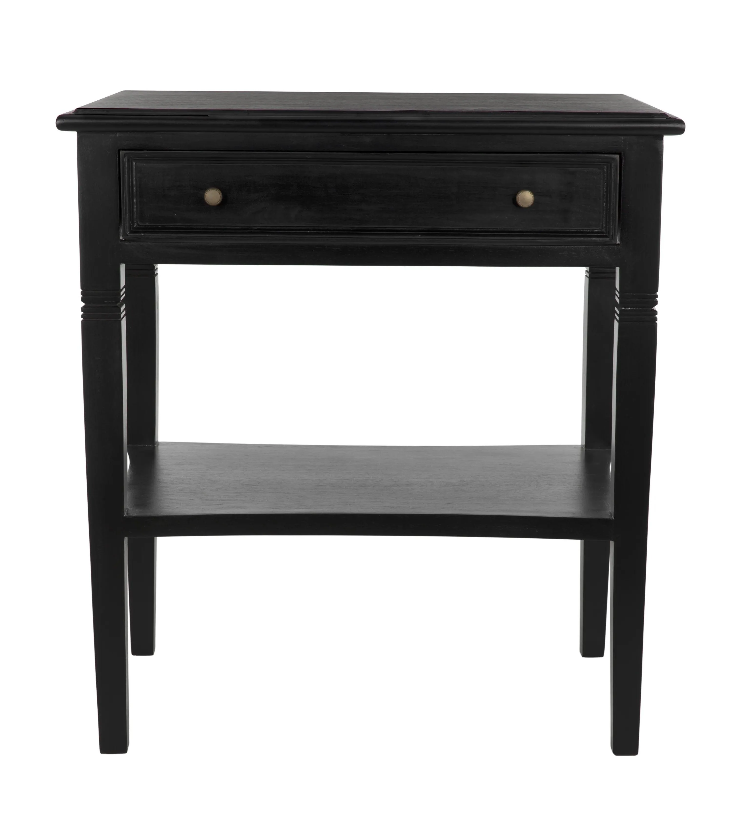 Oxford 1-Drawer Side Table, Hand Rubbed Black - Remutear
