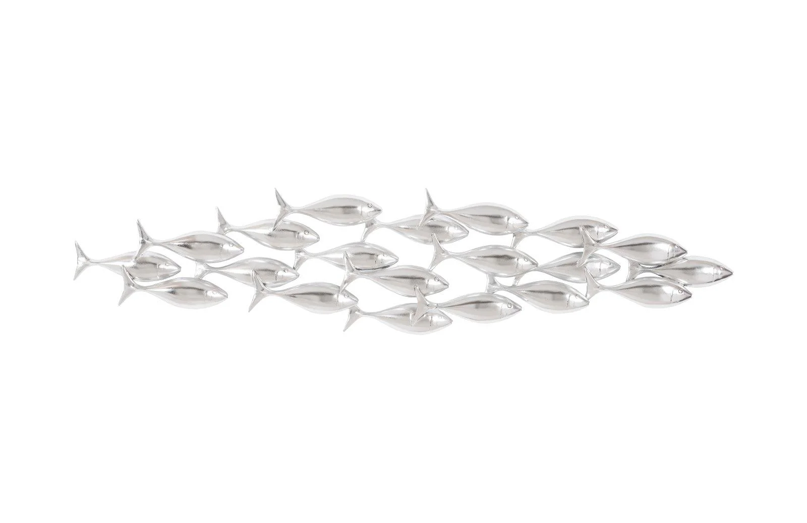 School of Fish Wall Art, Silver Leaf - Remutear
