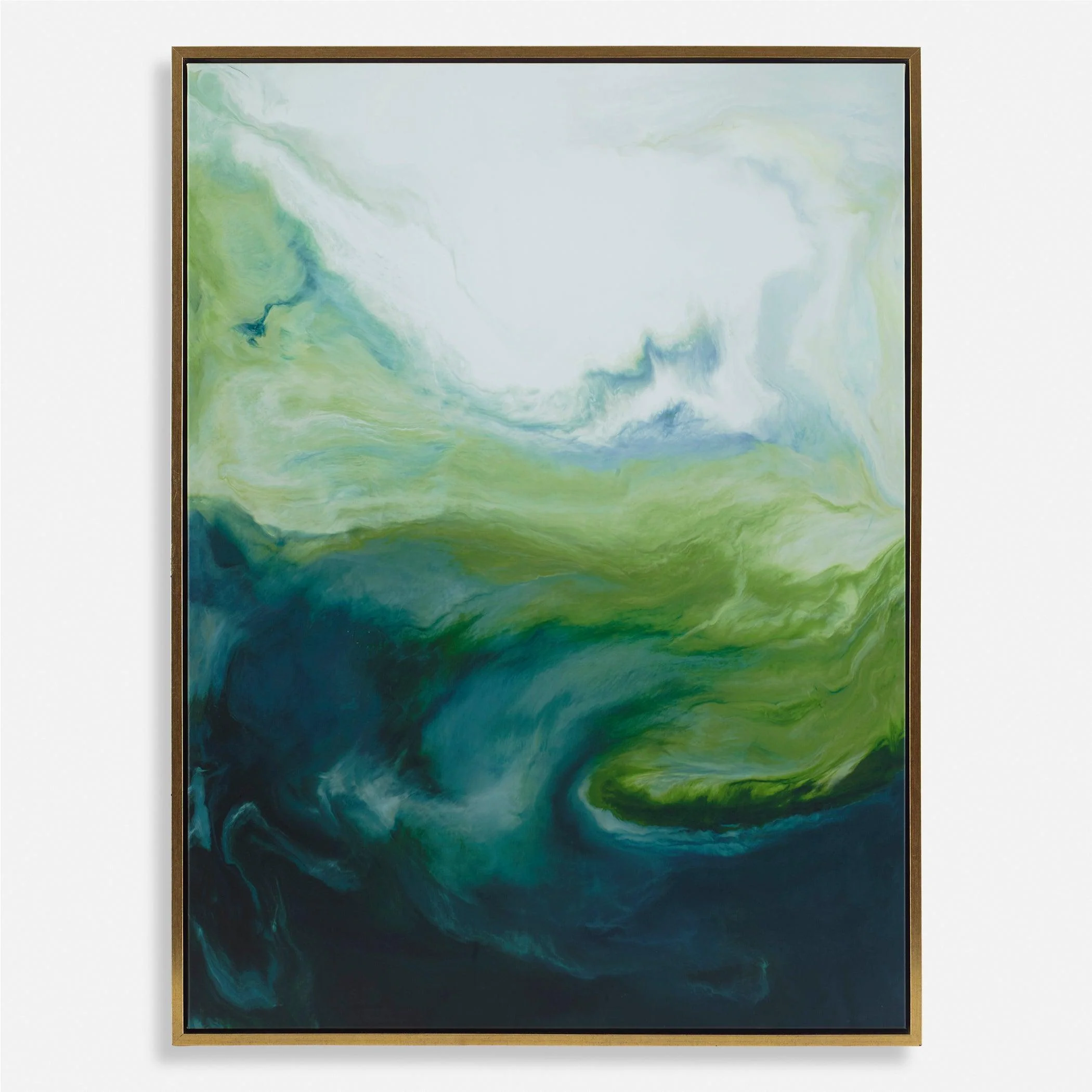 Serene Green Framed Abstract Art - Remutear
