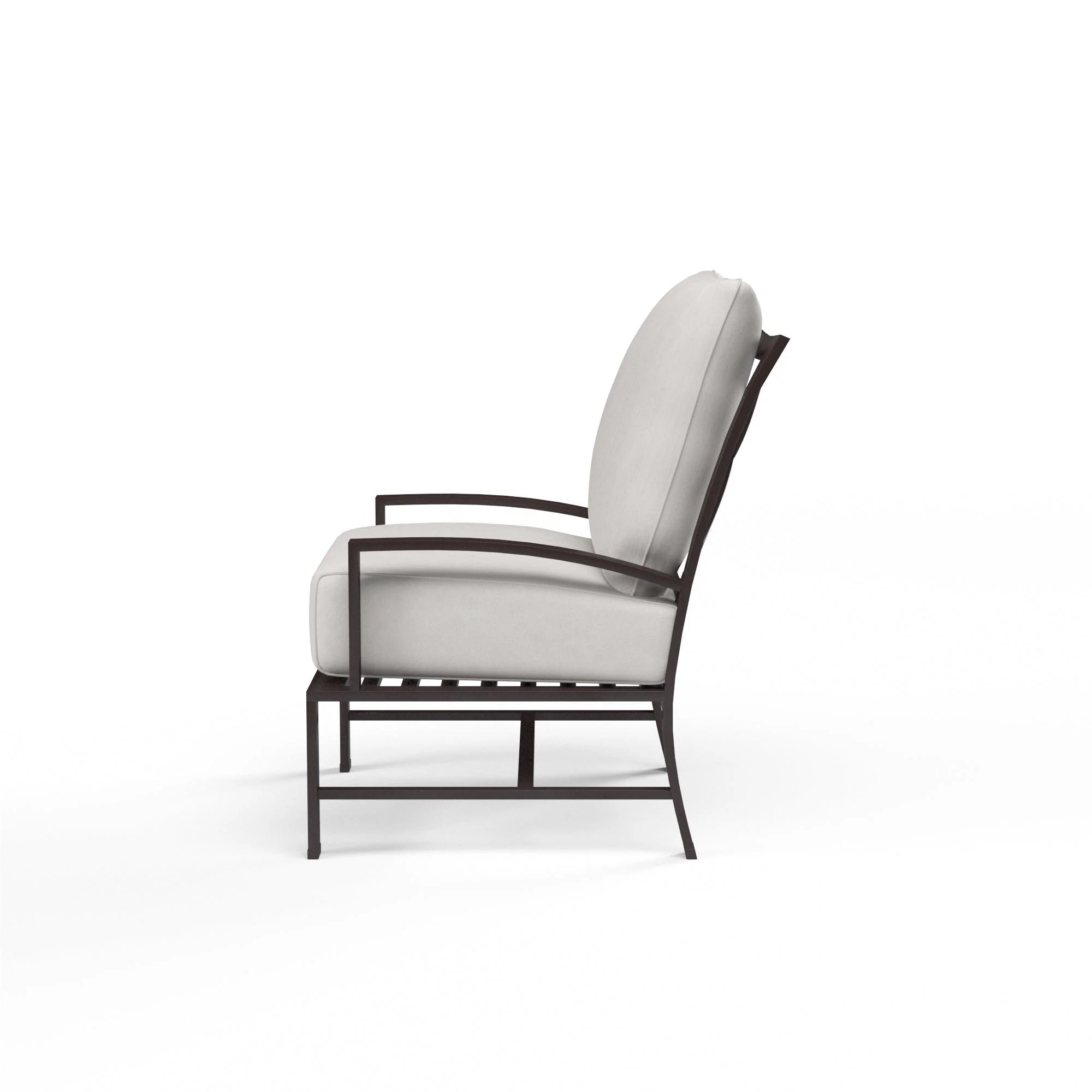 La Jolla Club Chair in Canvas Flax w/ Self Welt - Remutear