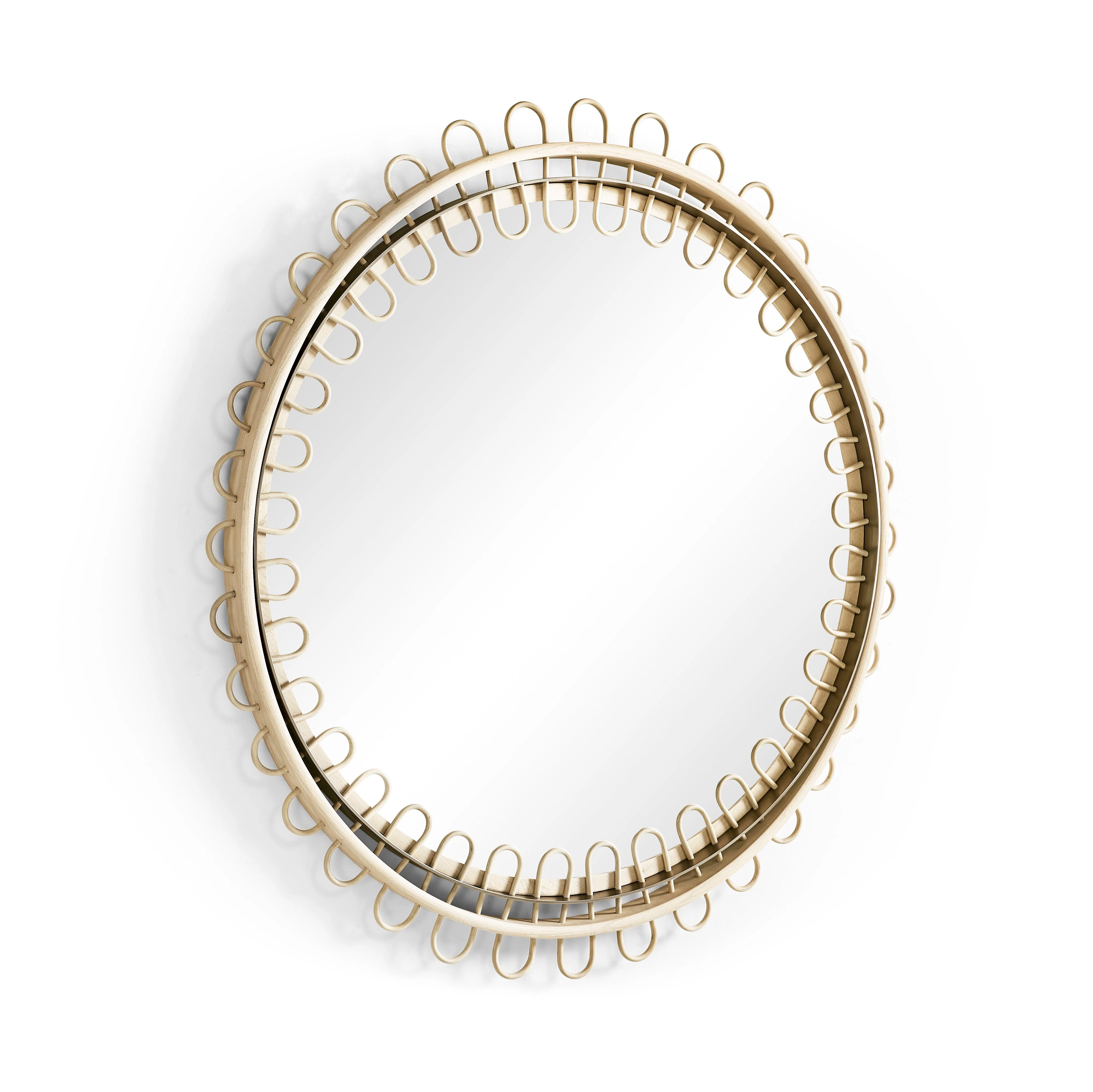 Water Vorticity Oval Rattan Mirror - Remutear