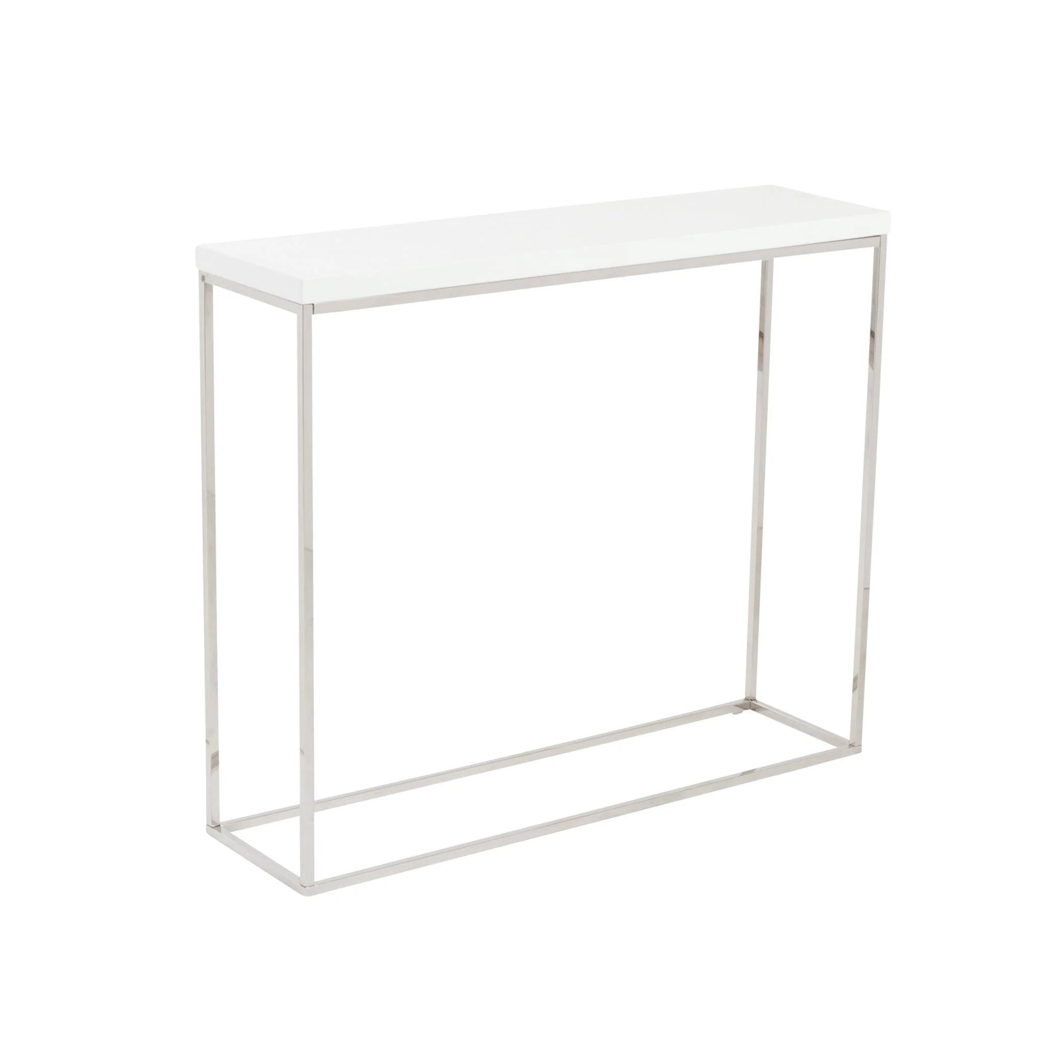 Teresa Console Table Lacquer with Polished Stainless Steel Frame - Remutear