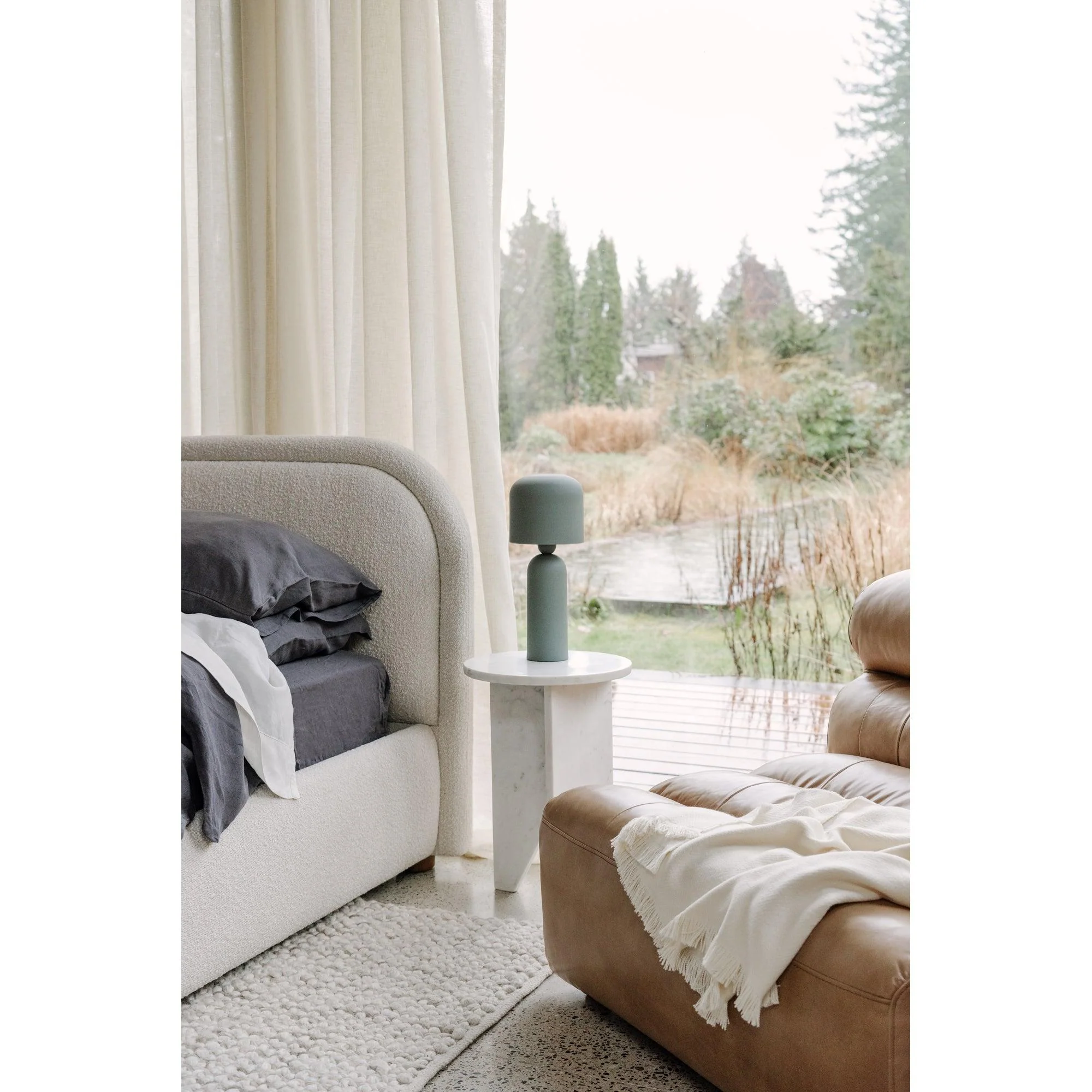 Grace Accent Table White Marble - Remutear