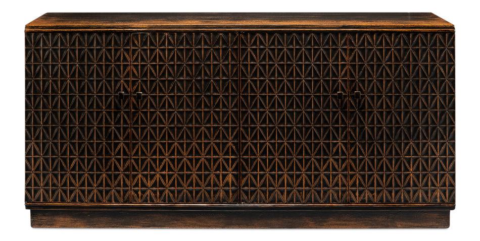 Scrubboard Front Sideboard - Ebony - Remutear