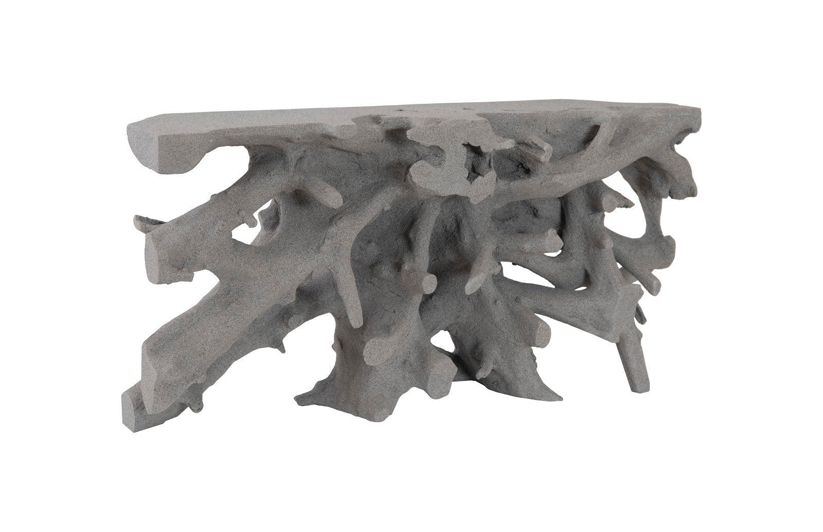 Beau Cast Root Console Table, Dark Granite - Remutear