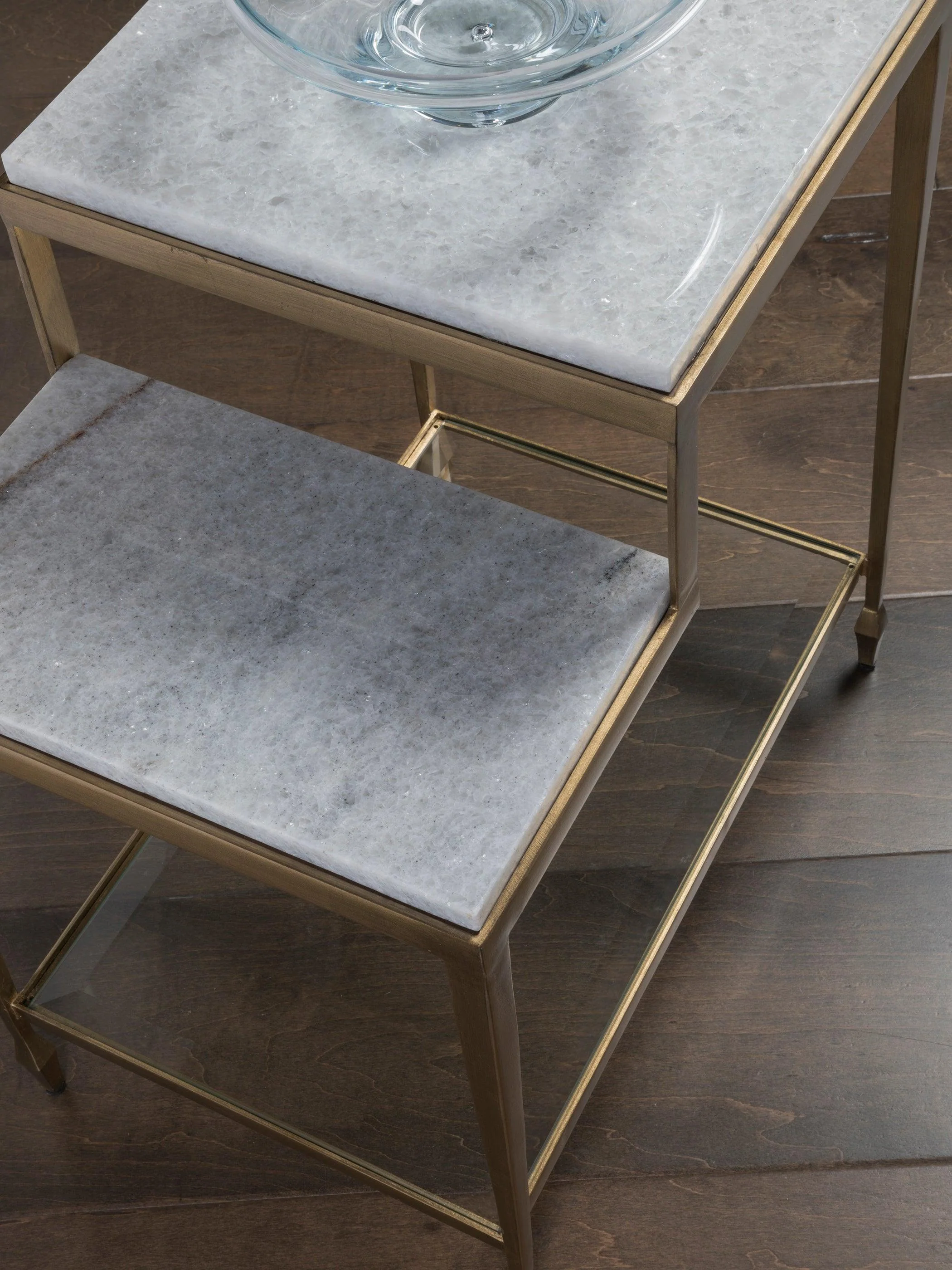 Signature Designs Sashay Gold Rectangular End Table - Remutear