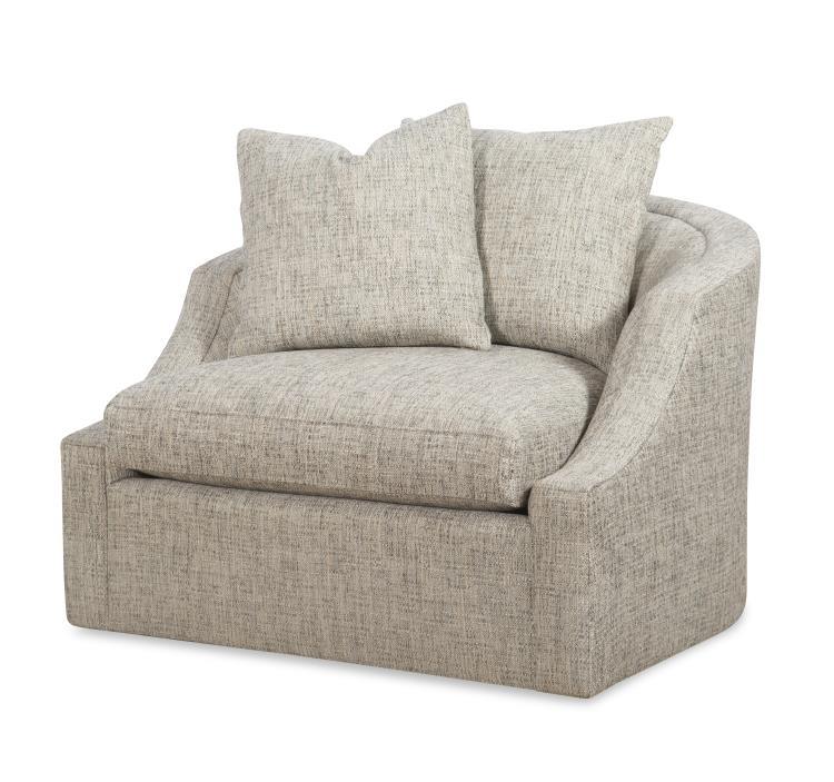 Century Home Elegance Stocked Oliver Swivel Chair - Remutear