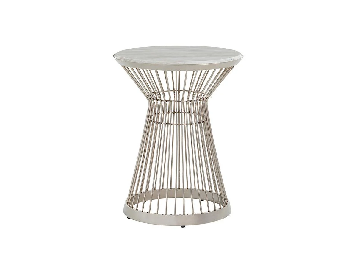 Ariana Martini Stainless Accent Table - Remutear