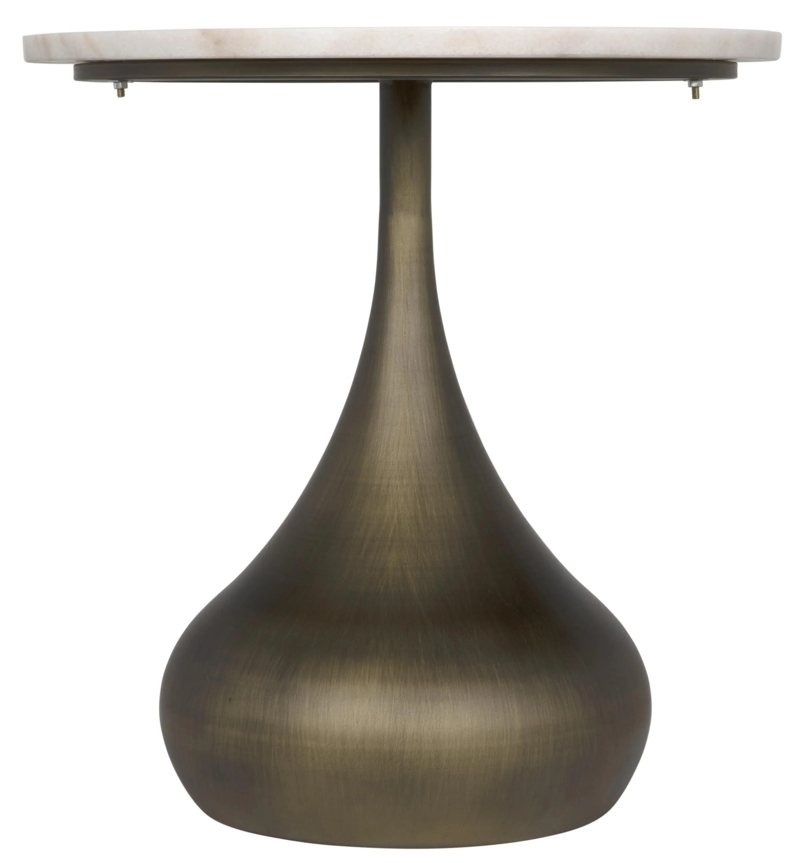 Mateo Side Table, Aged Brass - Remutear