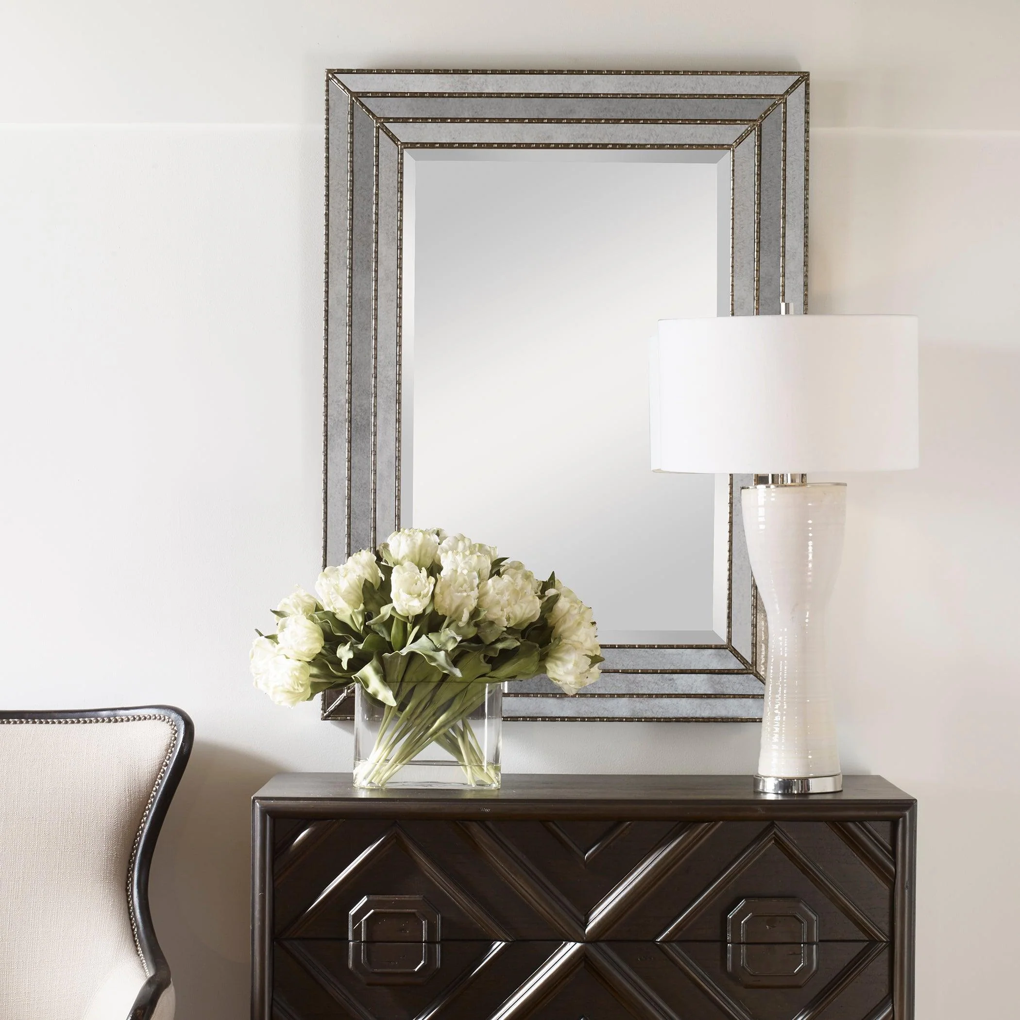 SEYMOUR ANTIQUE SILVER MIRROR - Remutear