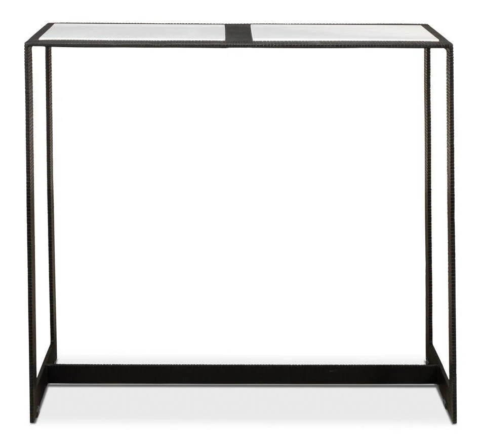 Ridged Iron Console Table - Small - Remutear