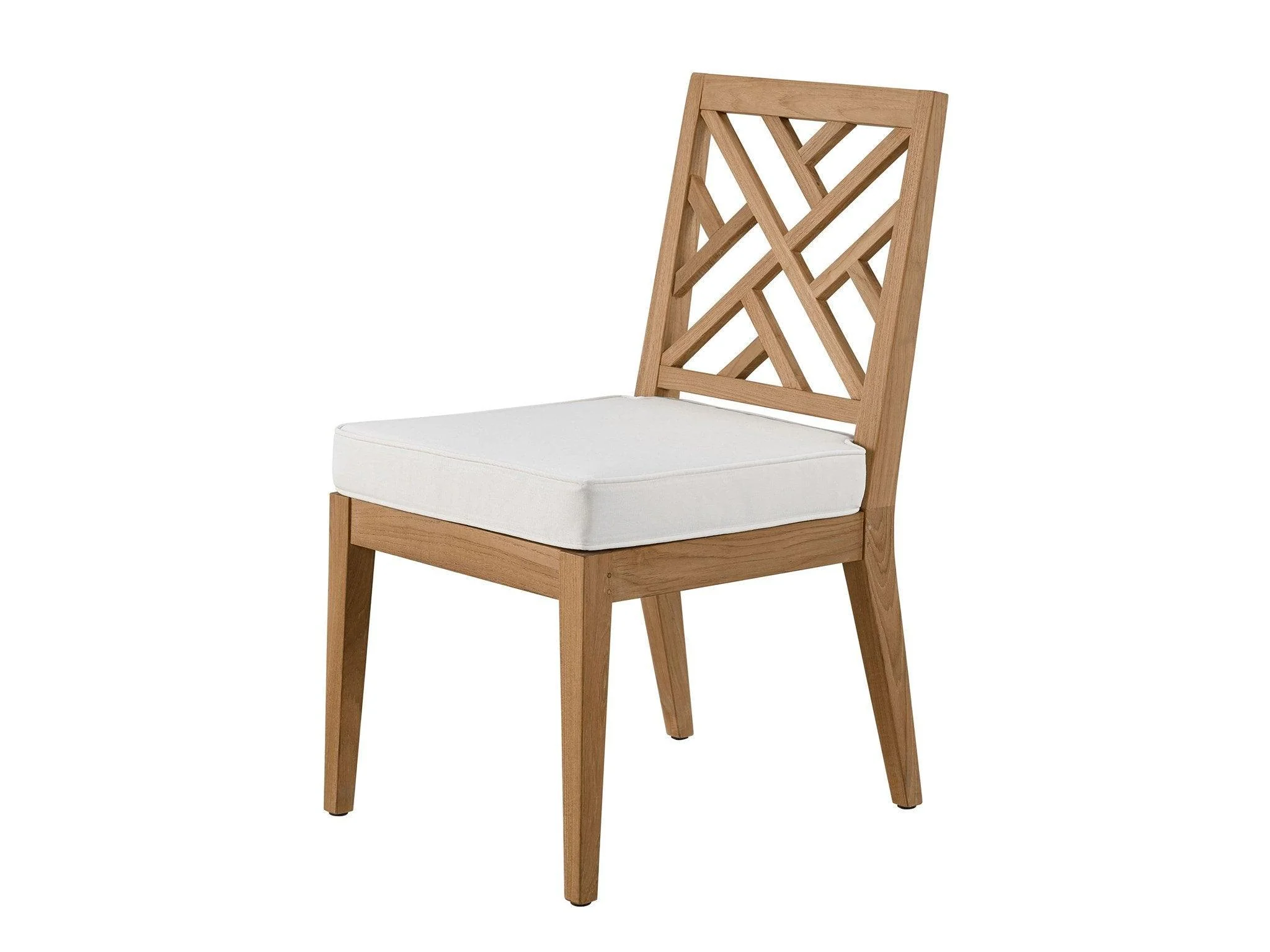 Outdoor Chesapeake Fret Back Teak Side Chair - Remutear