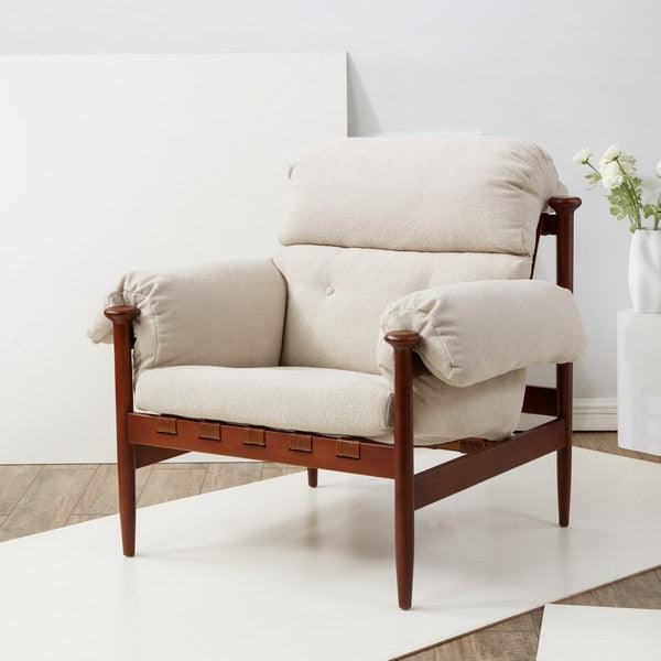 BLAKESON WOOD FRAME ACCENT CHAIR - Remutear