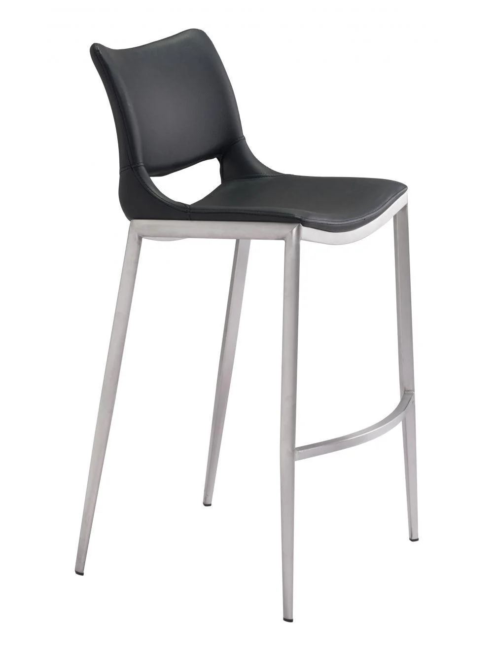 Ace Bar Chair (Set of 2) Black & Silver - Remutear