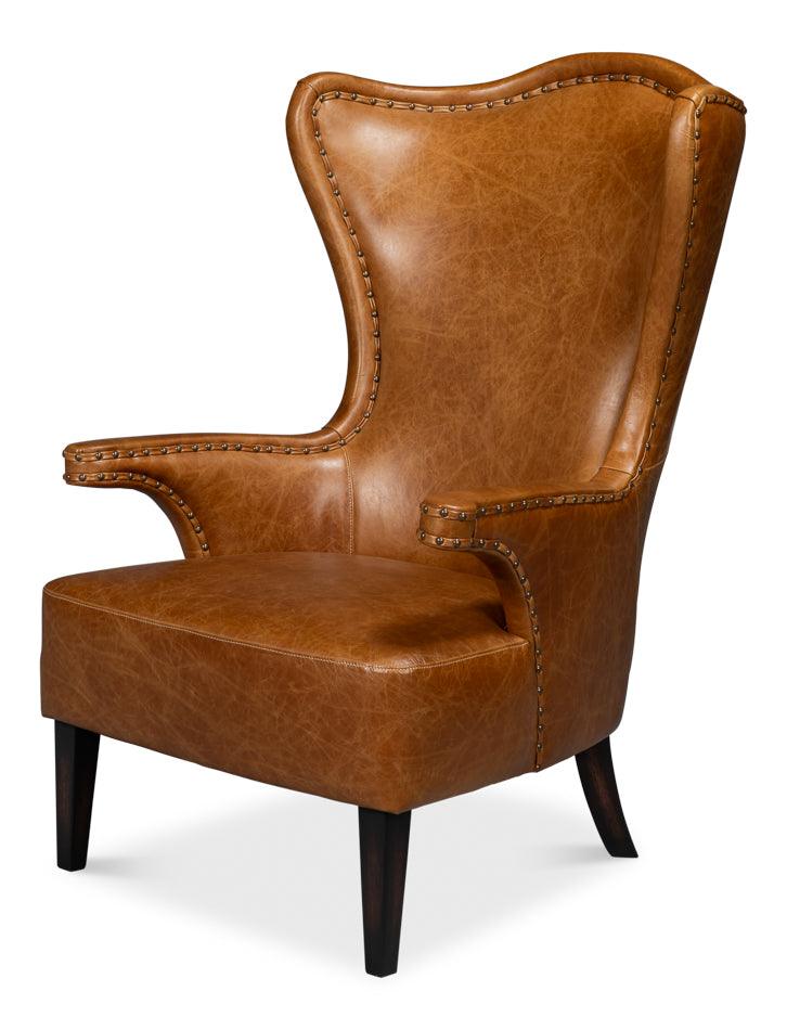 Drake Distilled Leather Chair Cuba Brown - Remutear
