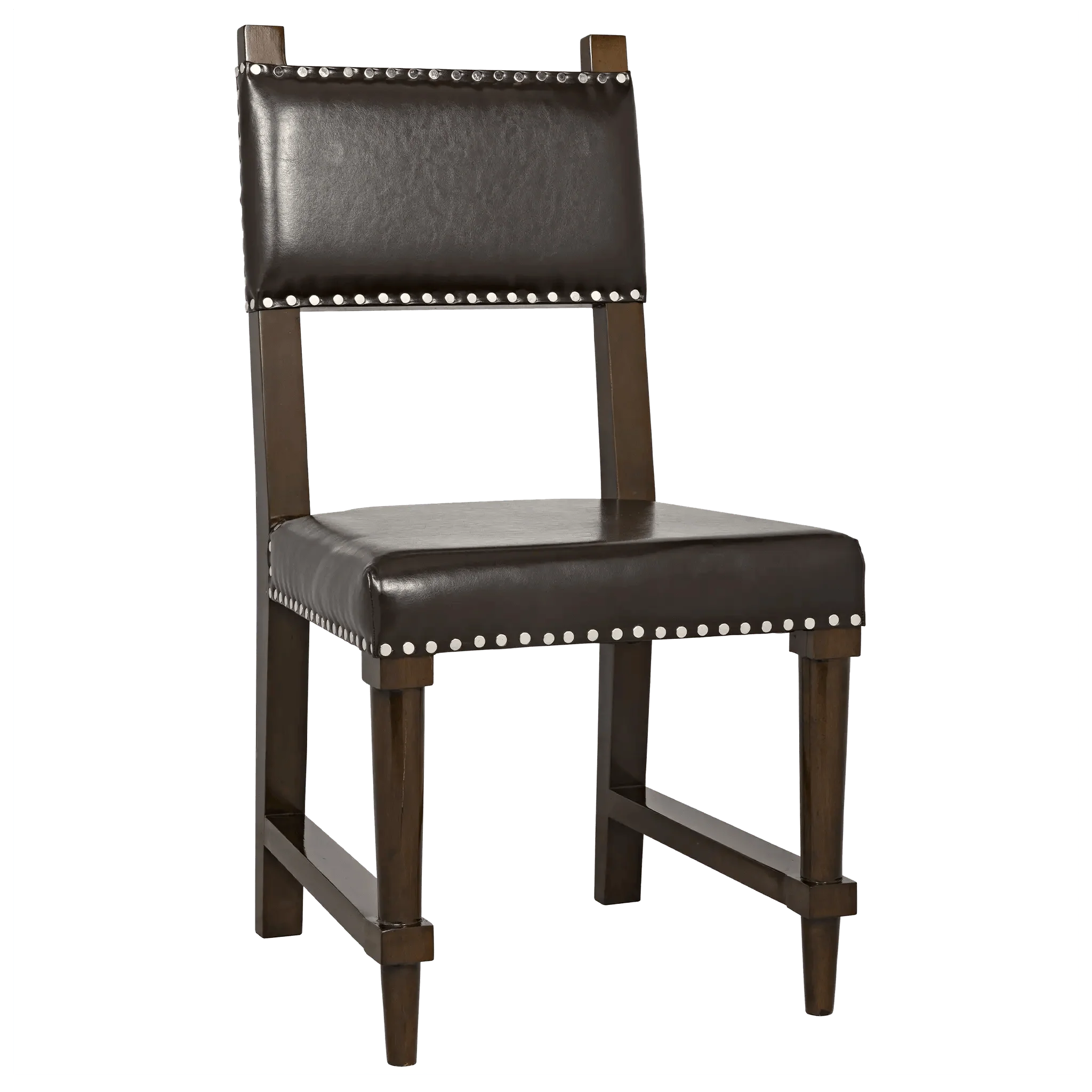 Kerouac Chair with Leather, Distressed Brown - Remutear