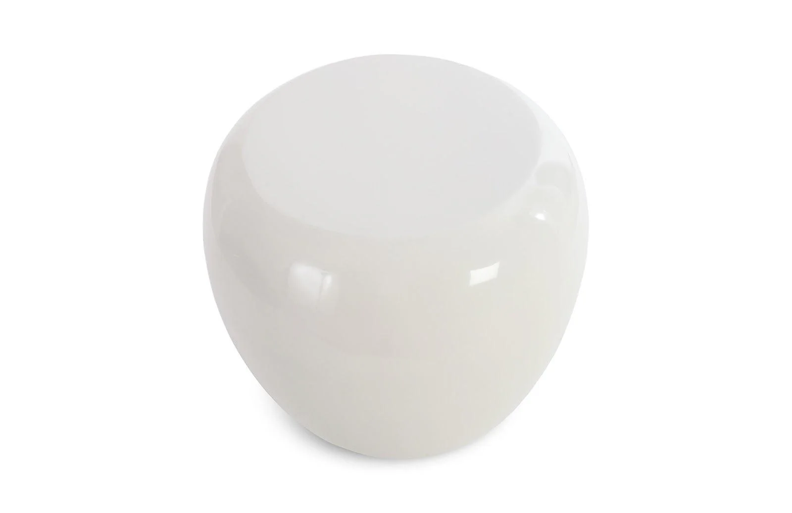 River Stone Side Table, Gel Coat White - Remutear