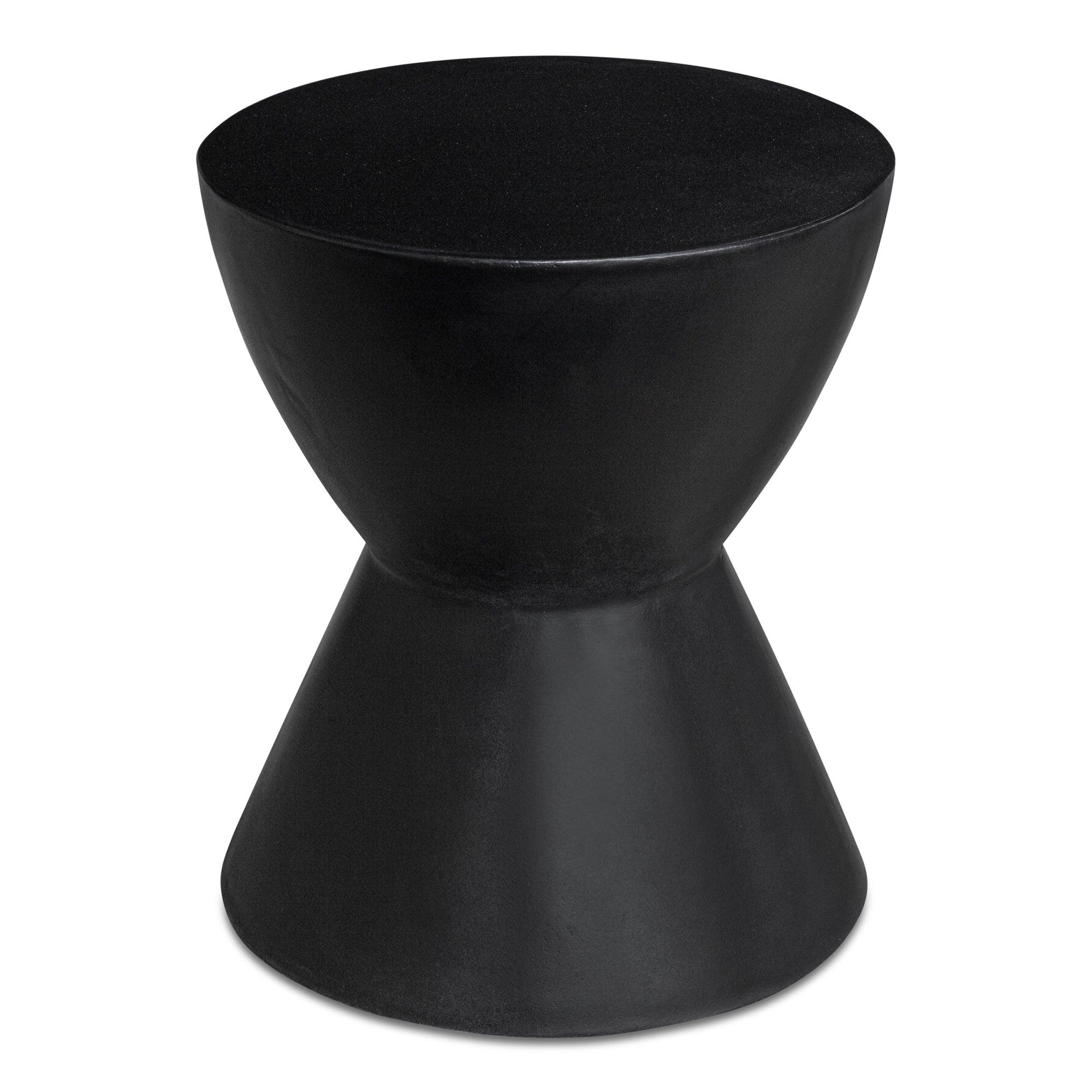 Hourglass Outdoor Stool Black - Remutear