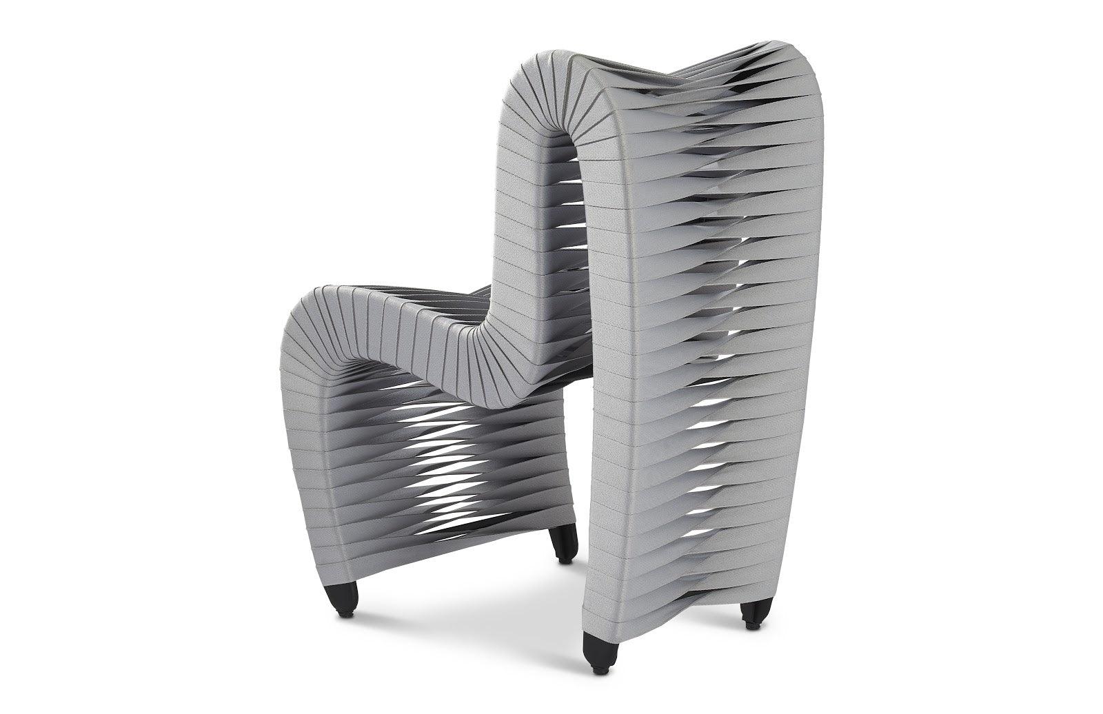 Seat Belt Dining Chair, Gray/Gray - Remutear