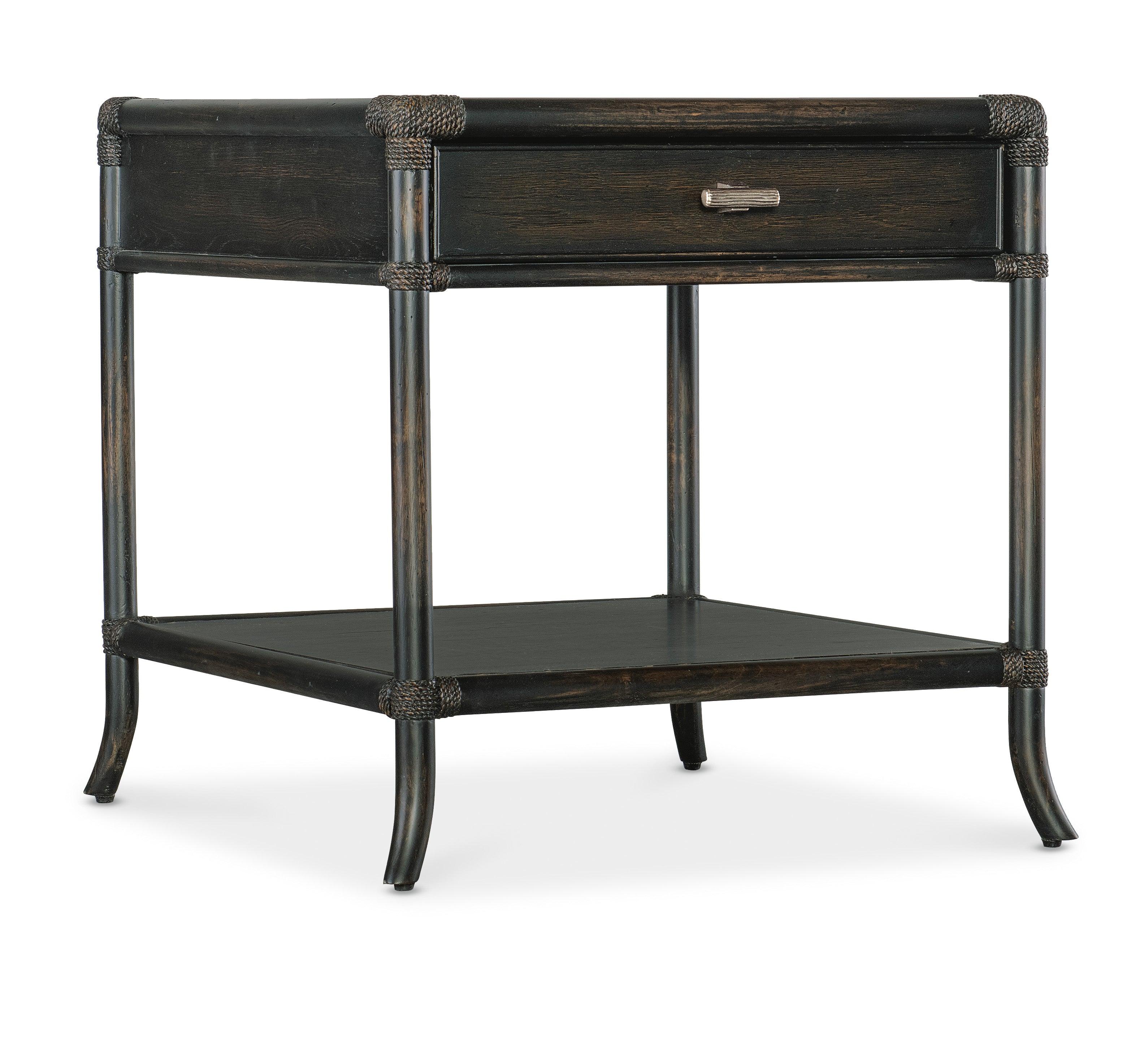 Retreat Pole Rattan End Table - Remutear