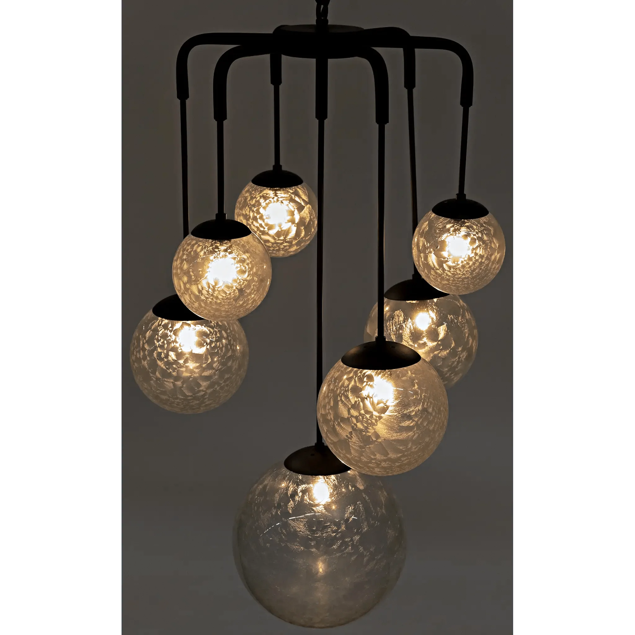 Artemis Chandelier, Steel with Black Finish - Remutear