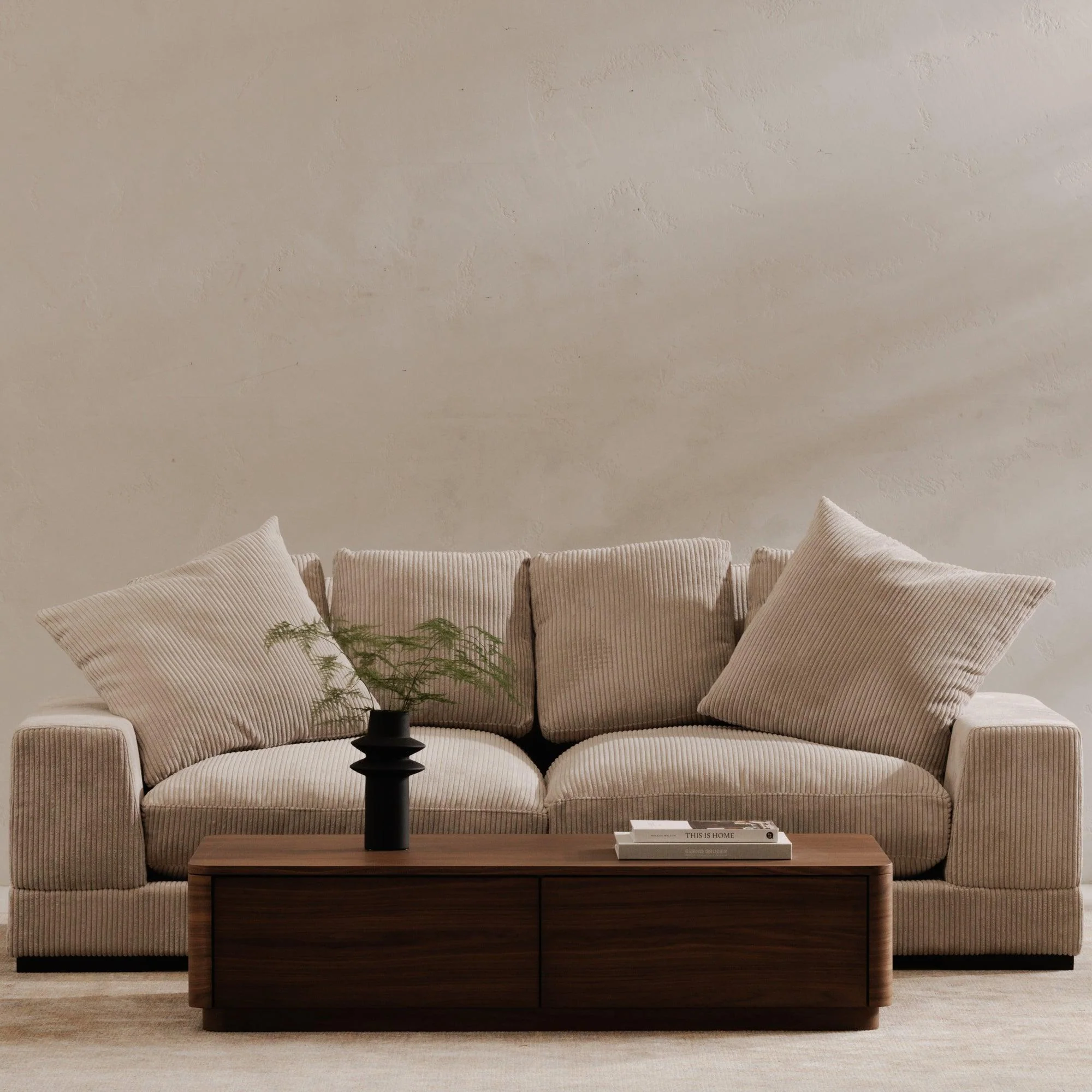 Round Off Coffee Table Walnut - Remutear