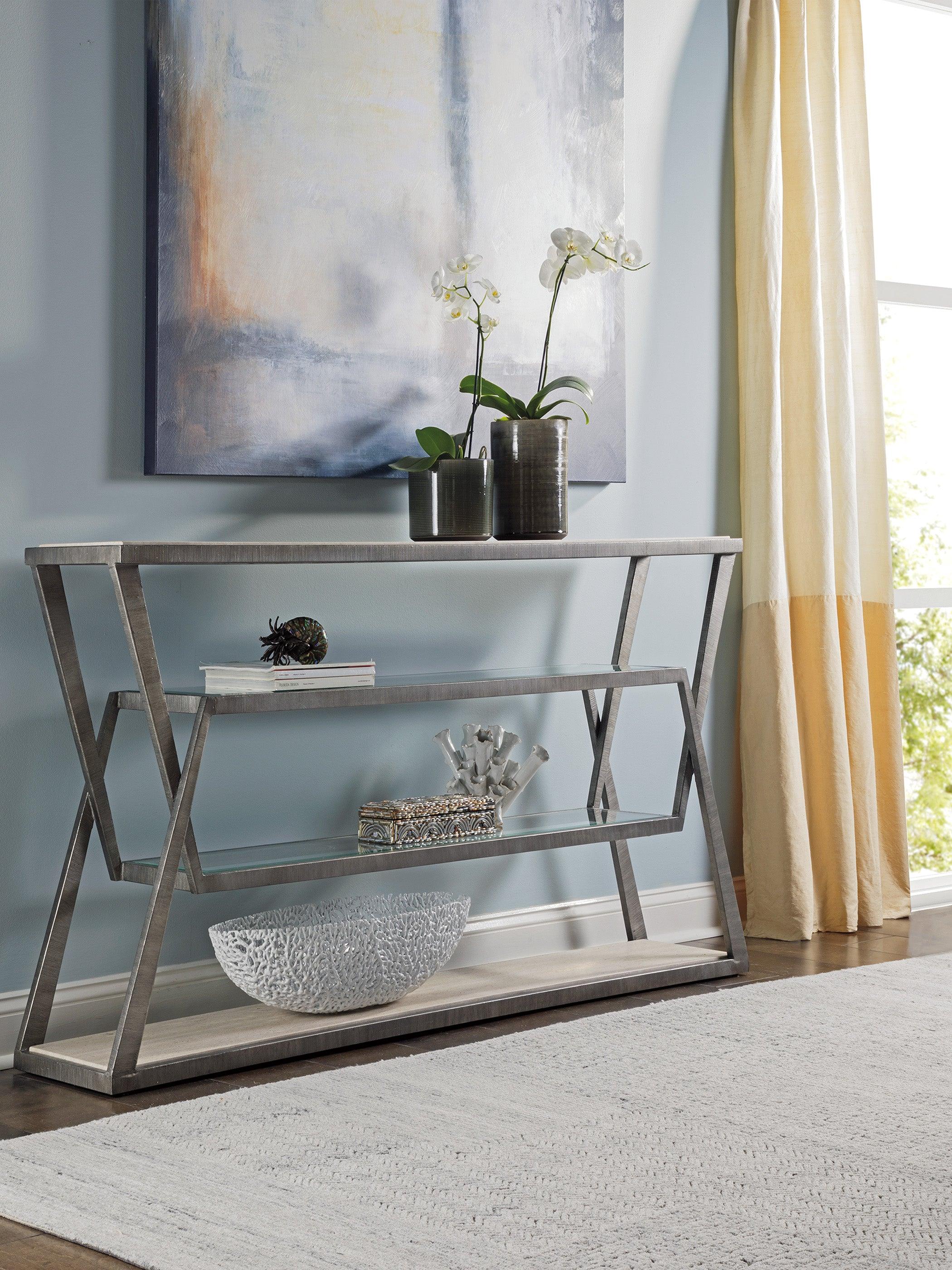 Signature Designs Adamo Silver Gray Console - Remutear