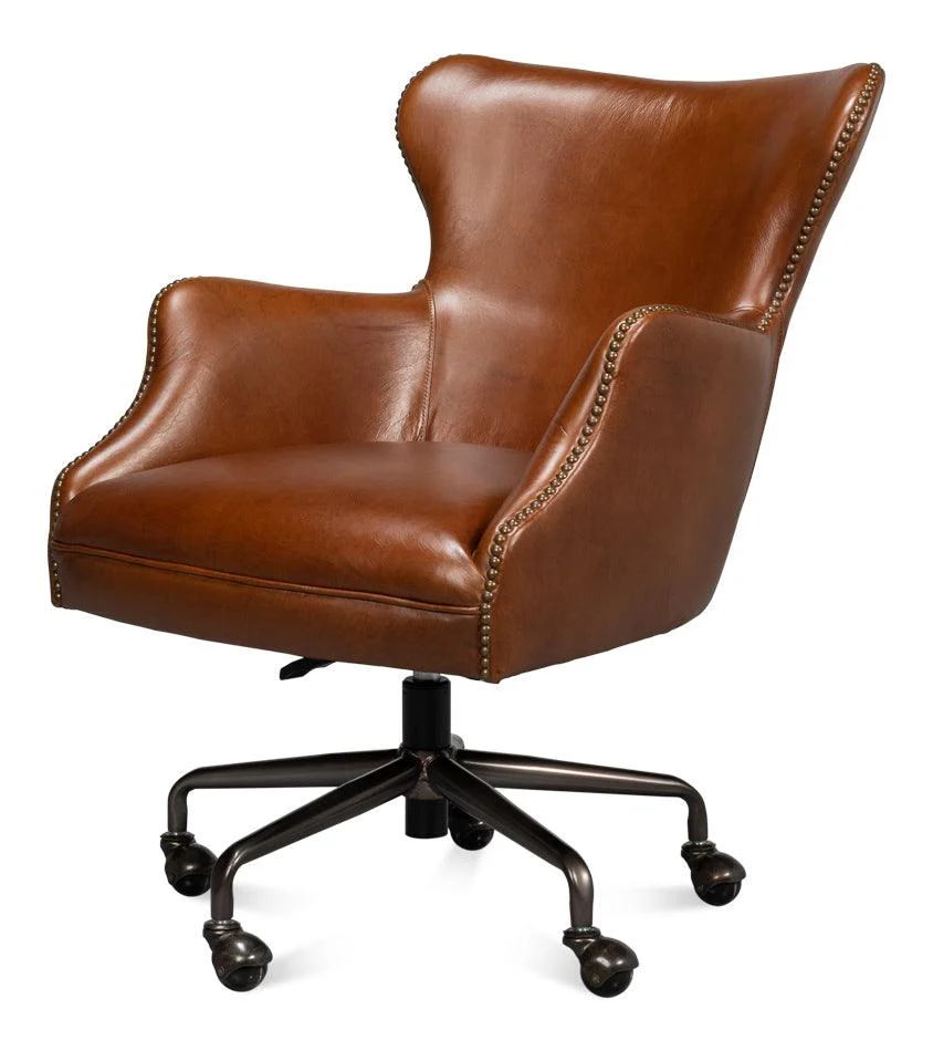 Andrew Jackson Desk Chair Havana Leather - Remutear