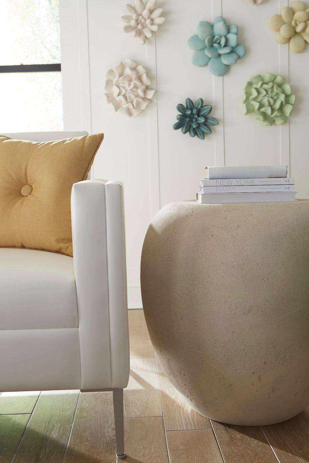 River Stone Side Table, Roman Stone - Remutear
