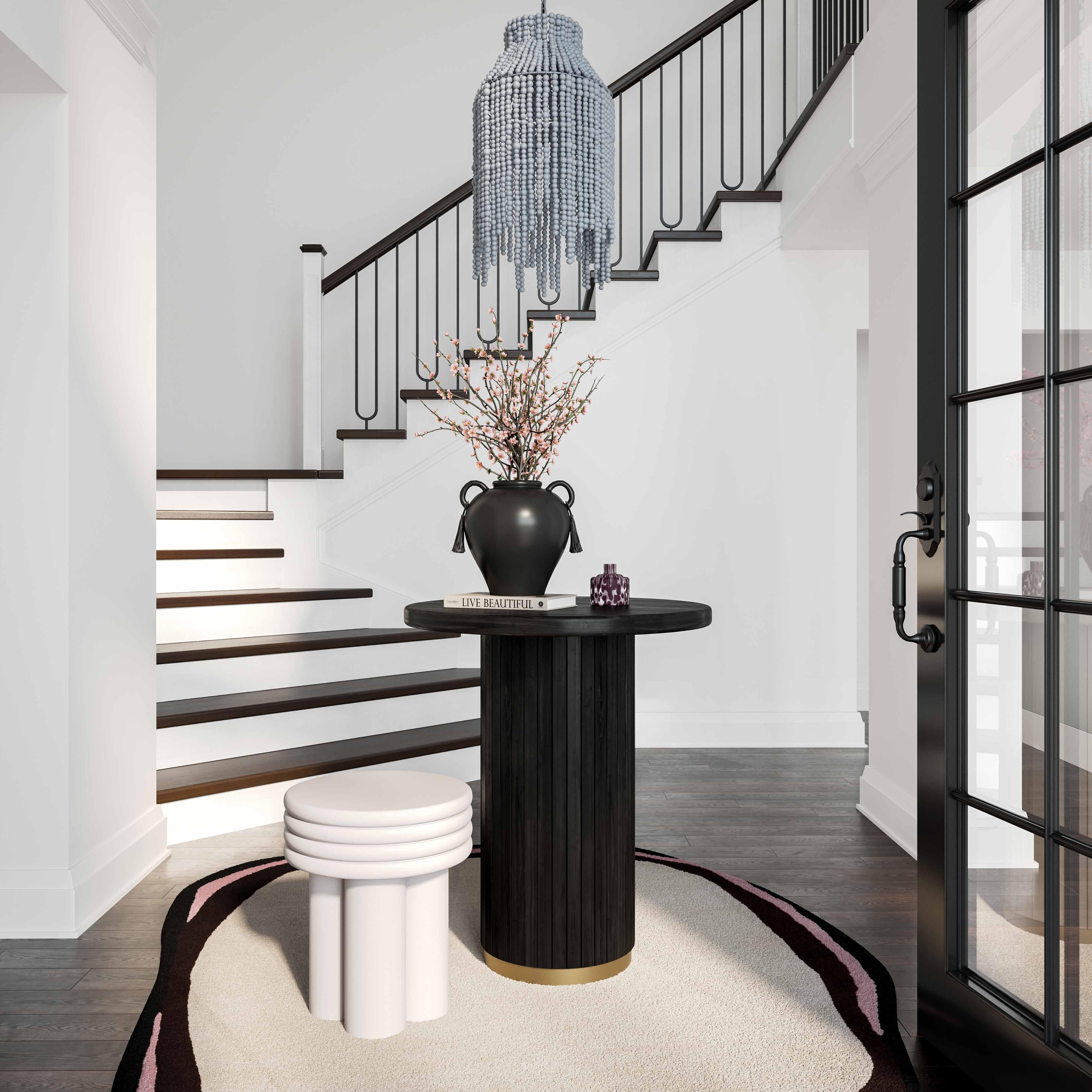 Chelsea Black Oak Entry Table - Remutear