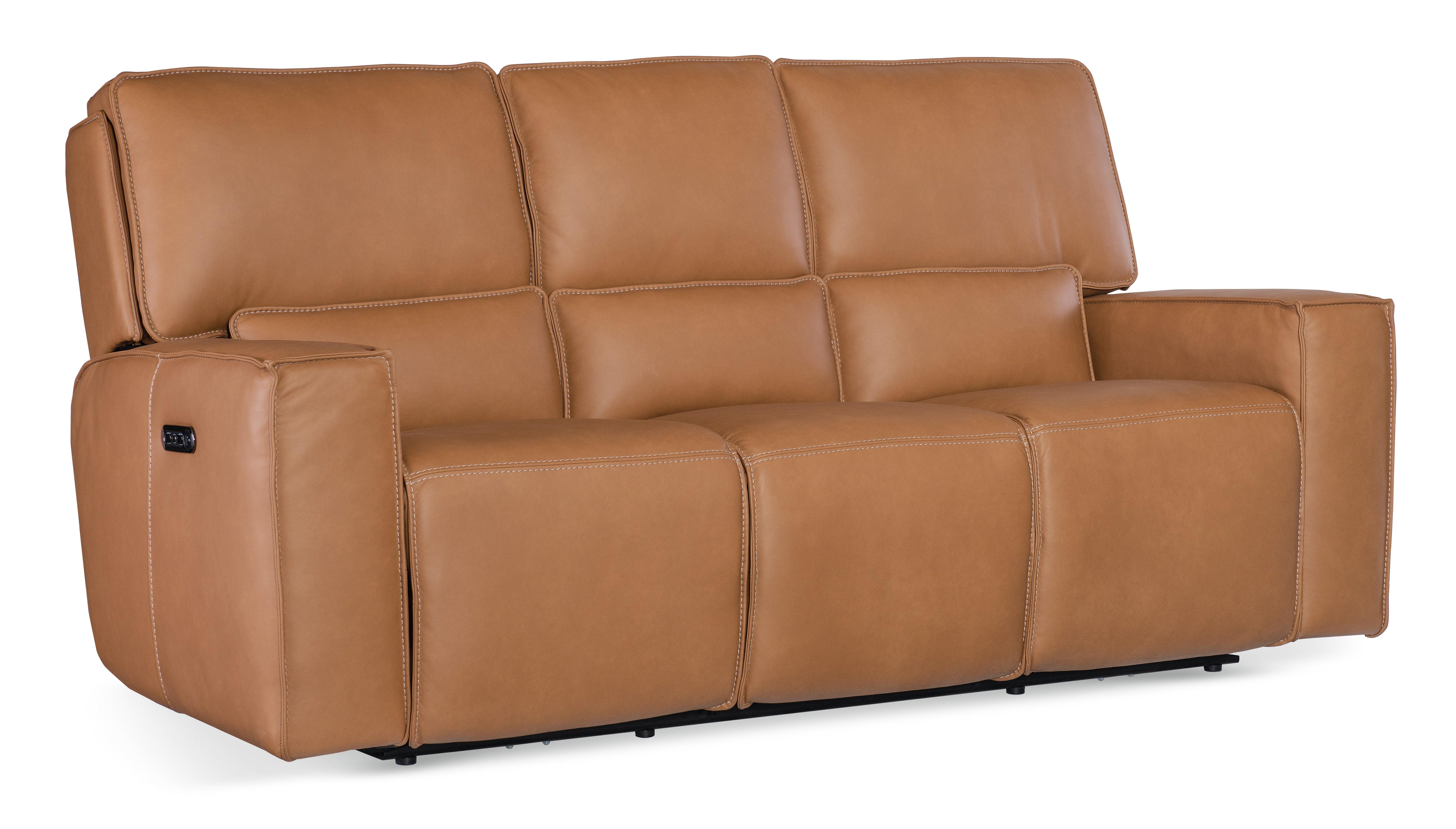 Miles Zero Gravity Power Sofa w/ Power Headrest - Brown - Remutear