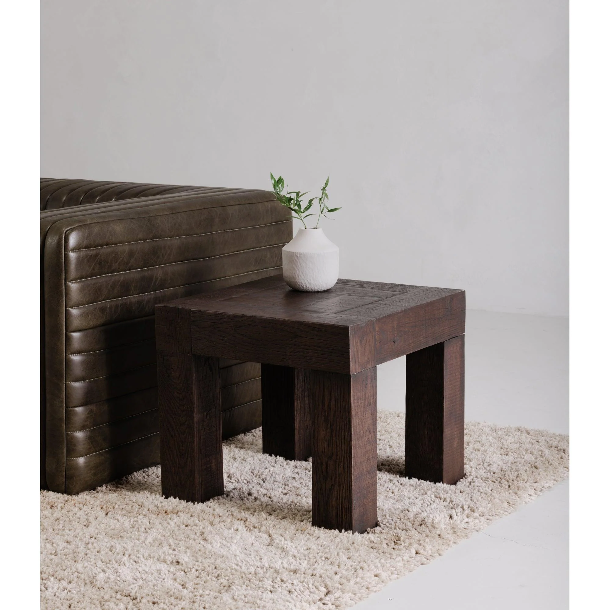Evander Side Table Rustic Brown - Remutear