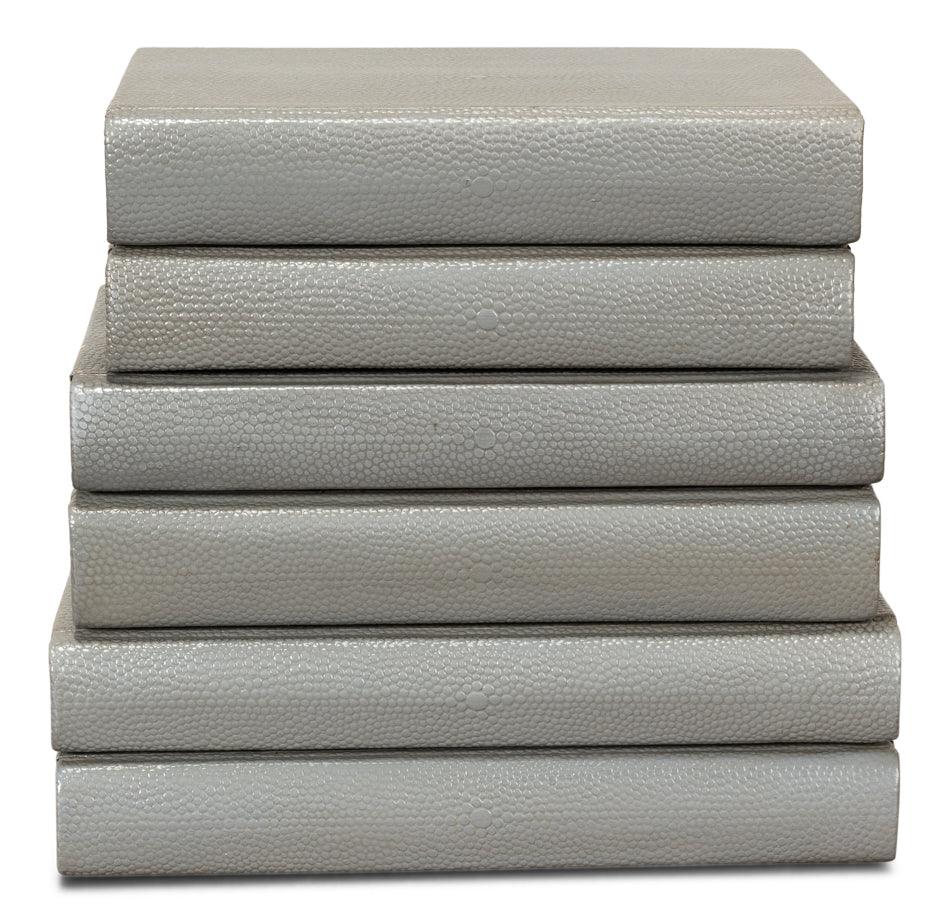 Shagreen Books - Set Of 6 - Storm Grey - Remutear
