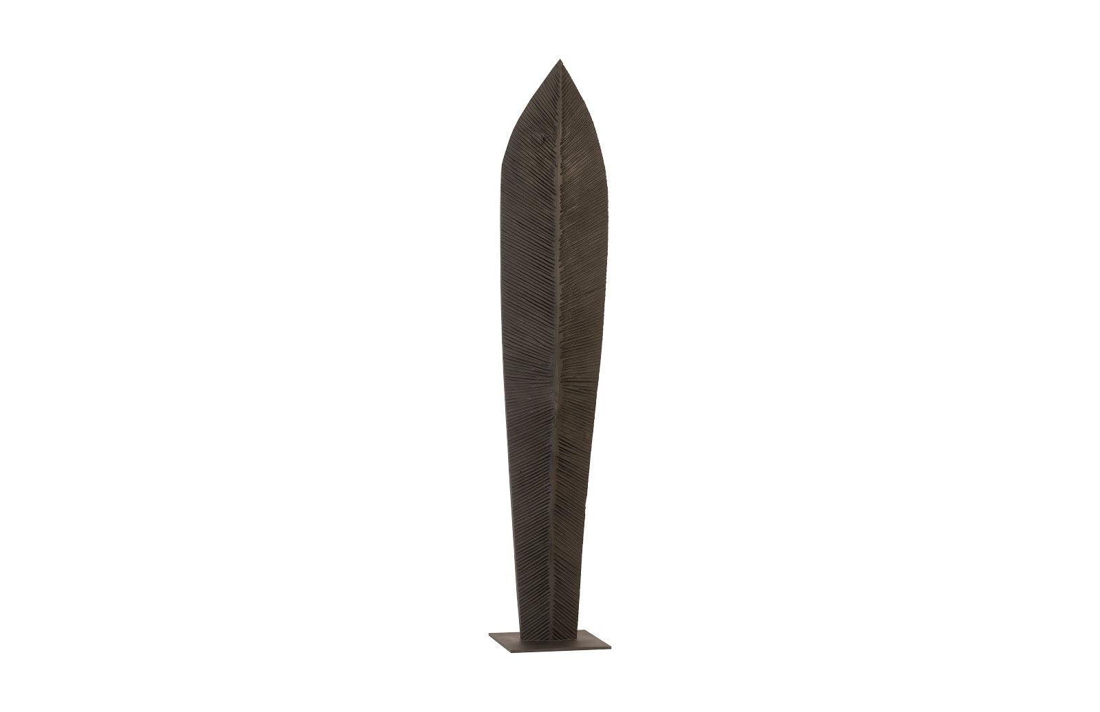 Carved Leaf on Stand, Burnt, XL - Remutear