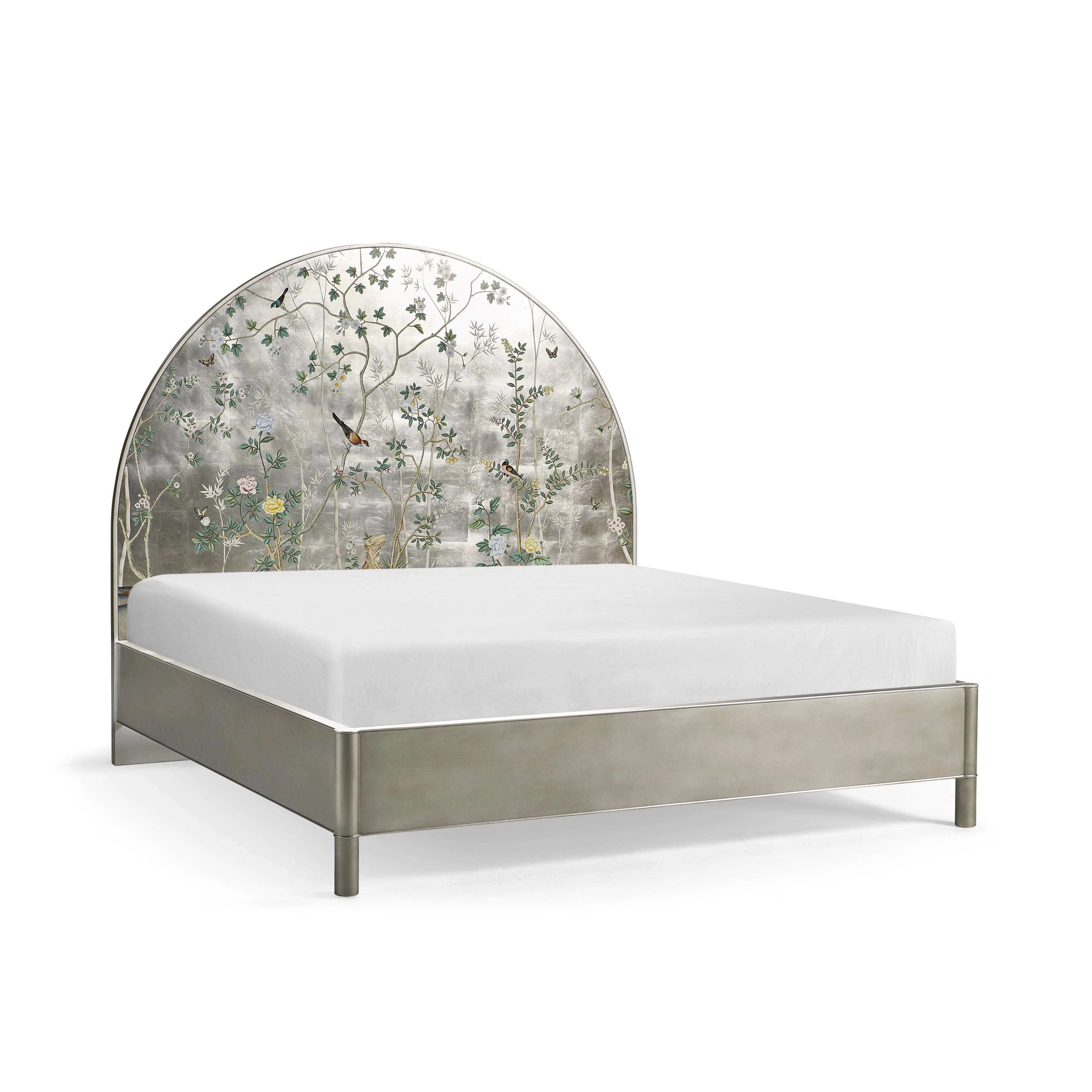 Shimmering Moon Half Round King Panel Bed - Remutear