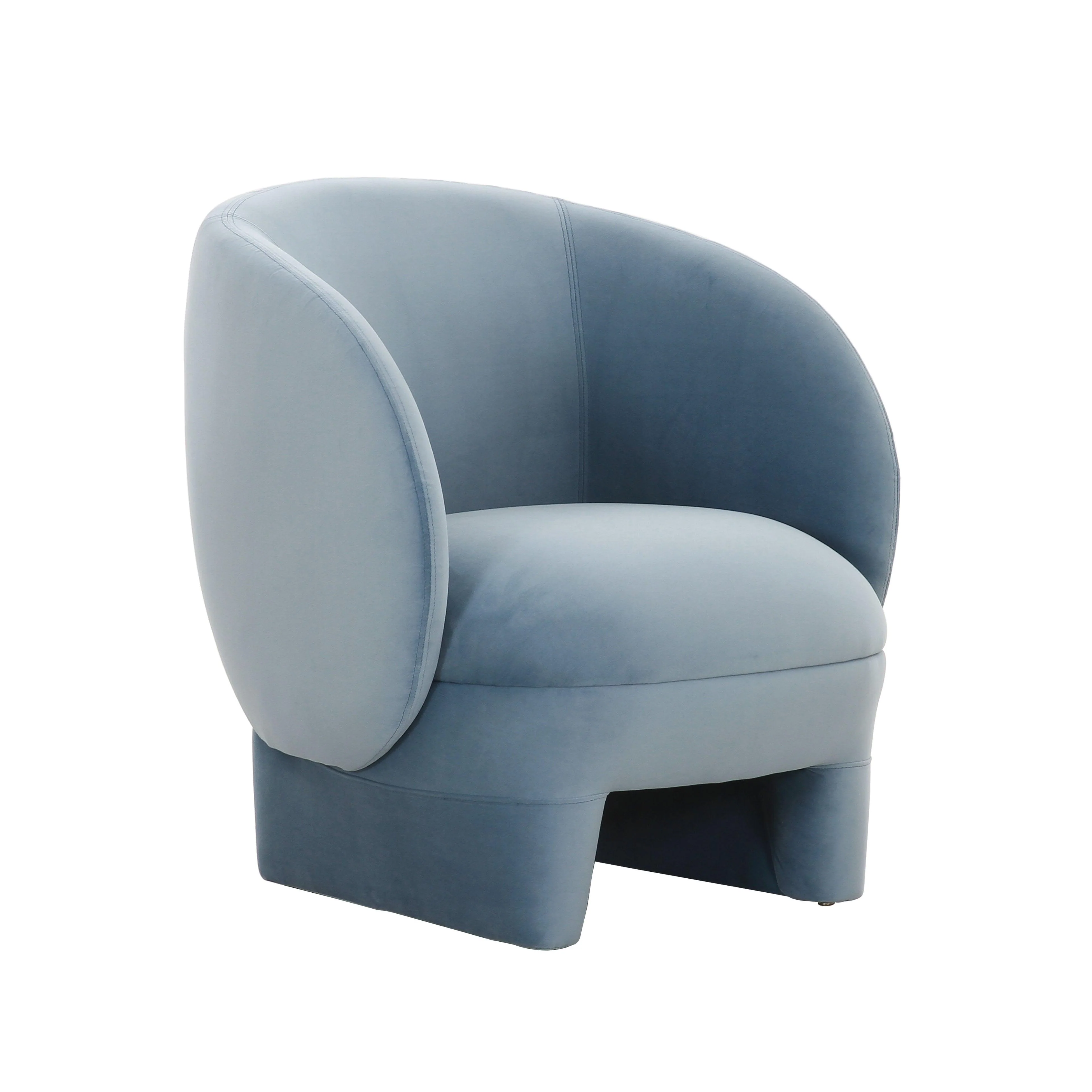 Kiki Blue Stone Velvet Accent Chair - Remutear